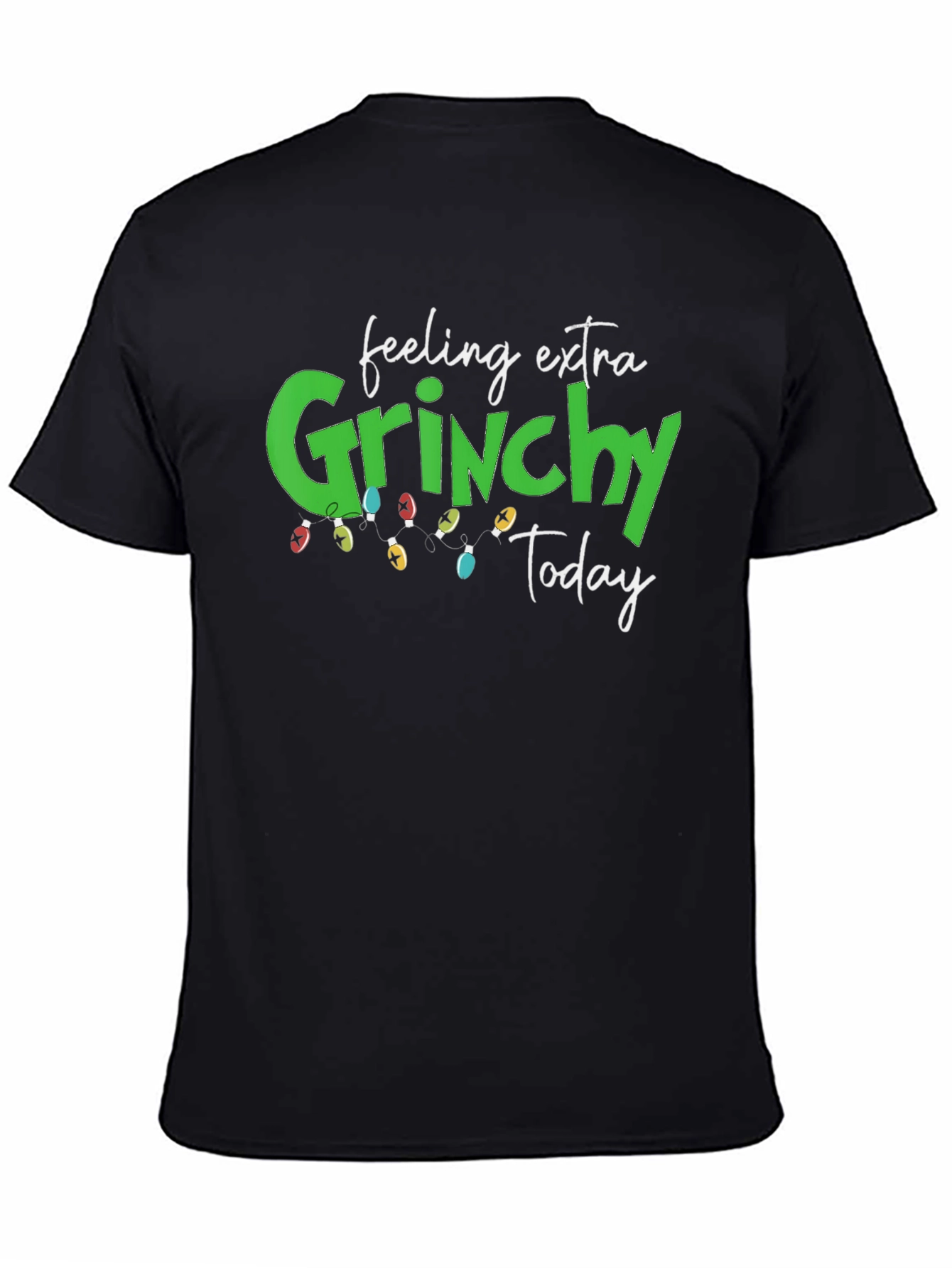 Feeling Extra Grinchy Today Black Graphic Tee