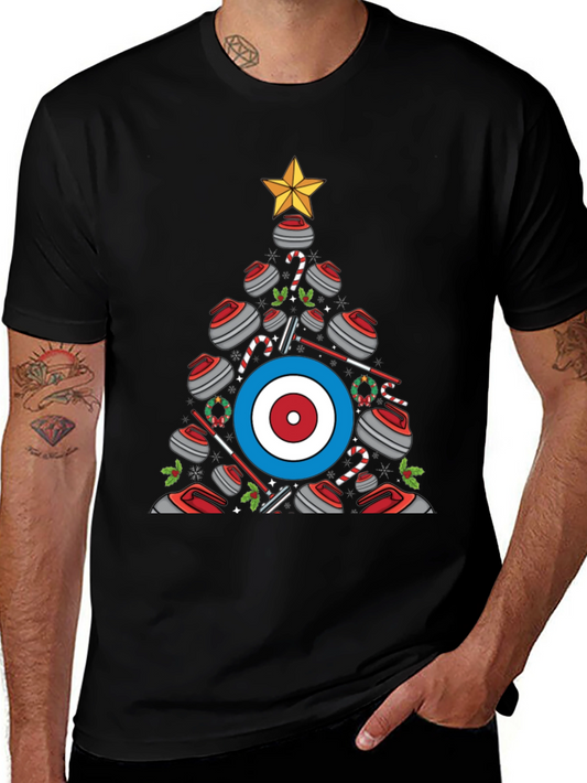 Curling Christmas Tree T-Shirt