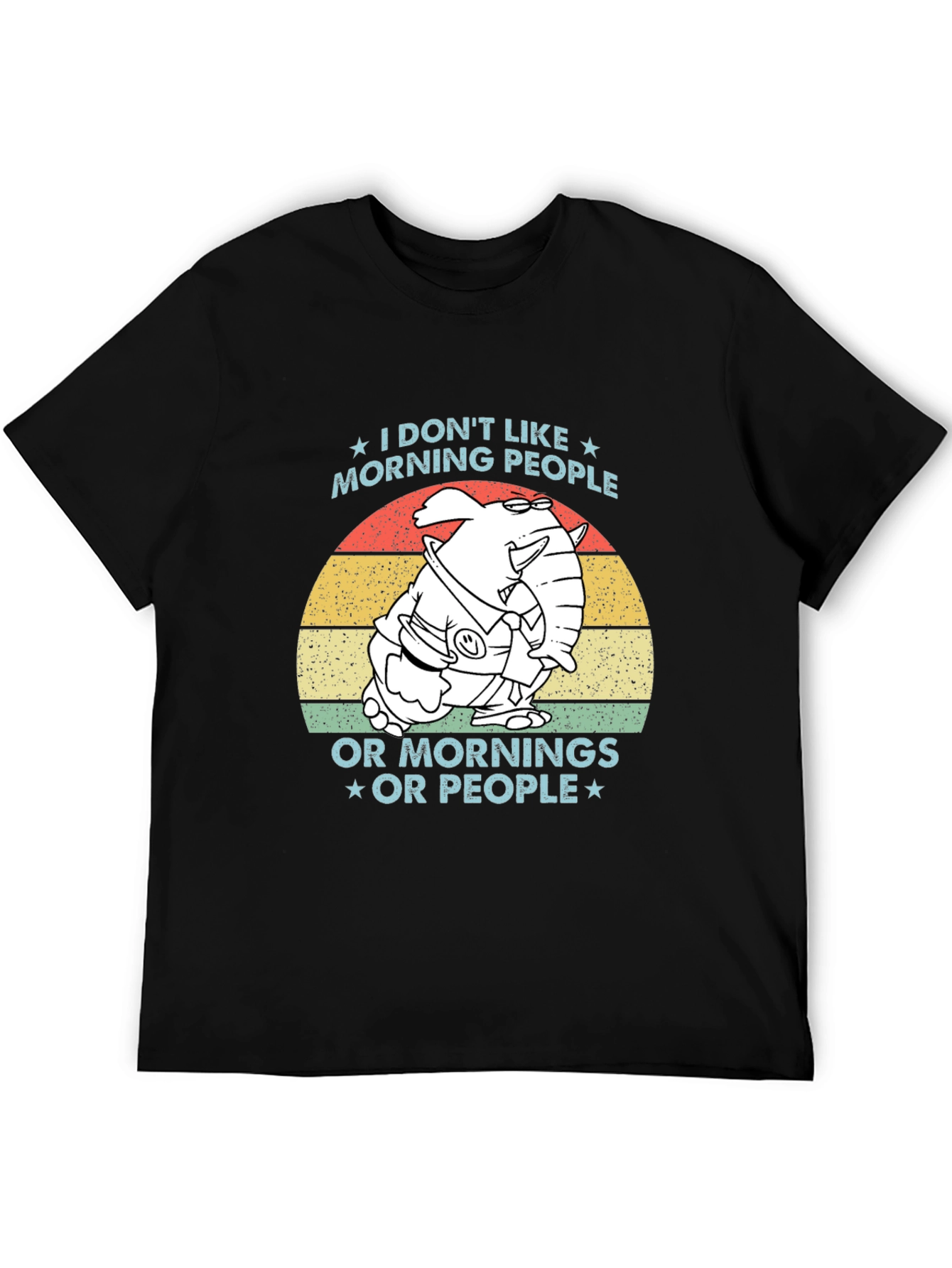 Funny I Dont Like Morning People Graphic Tee