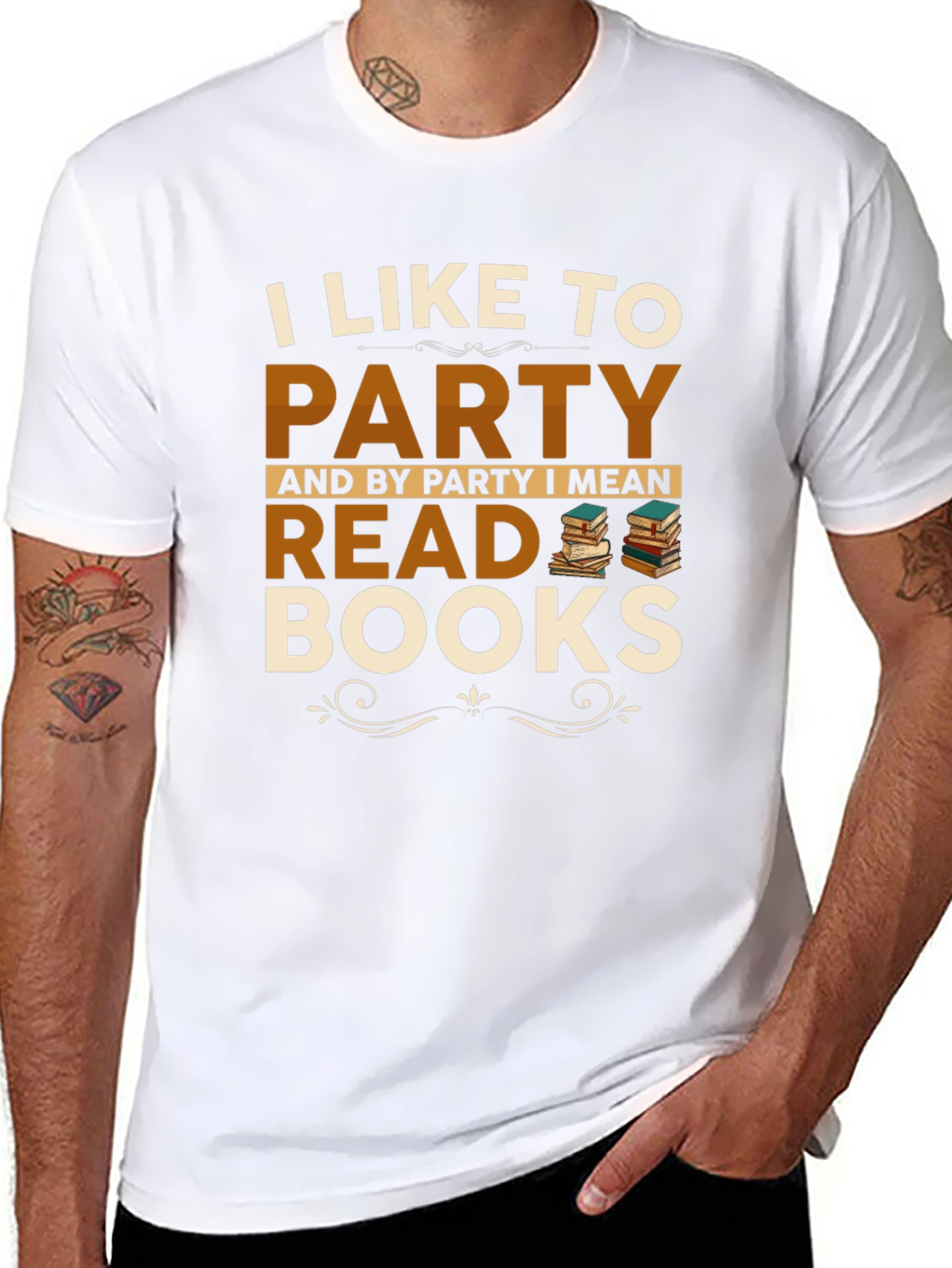 I Like To Party Read Books Graphic T-Shirt