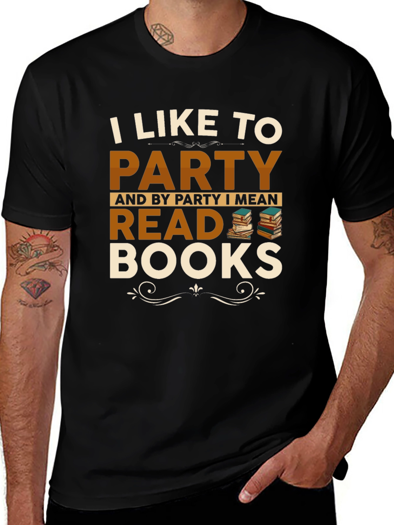 I Like To Party Read Books Graphic T-Shirt