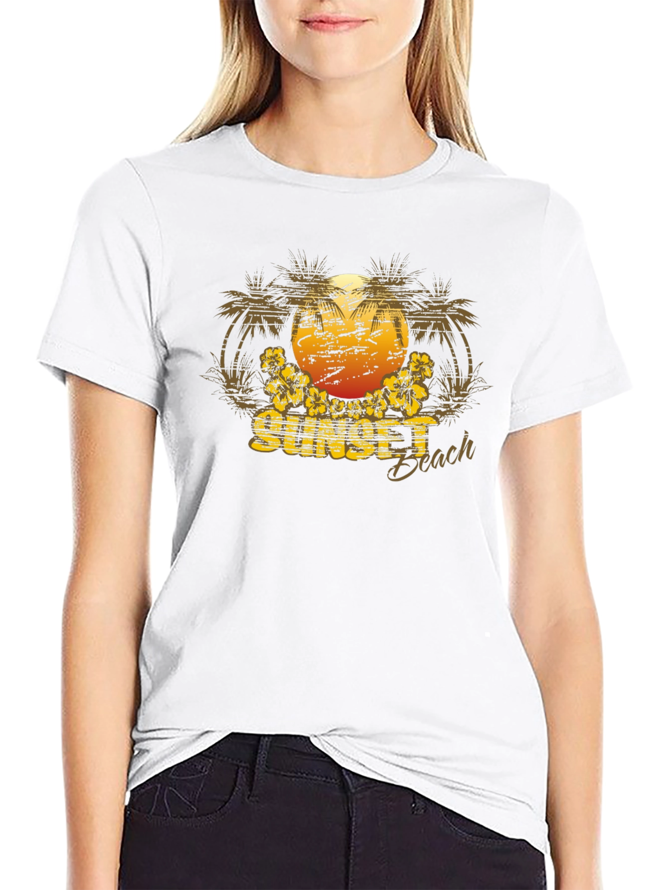 Sunset Beach Graphic T-Shirt
