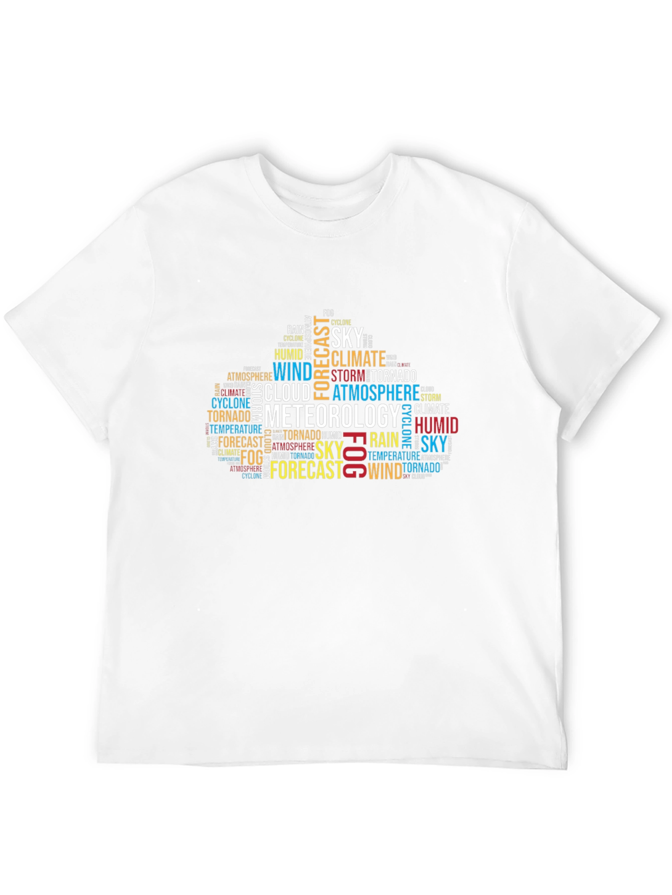 Meteorology Word Cloud Black T-Shirt