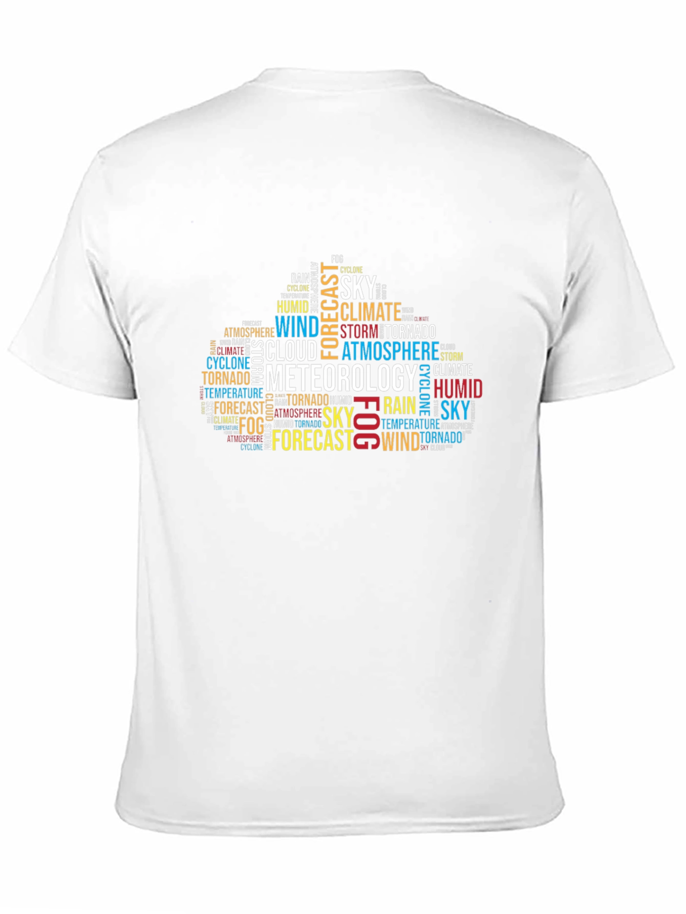 Meteorology Word Cloud Black T-Shirt