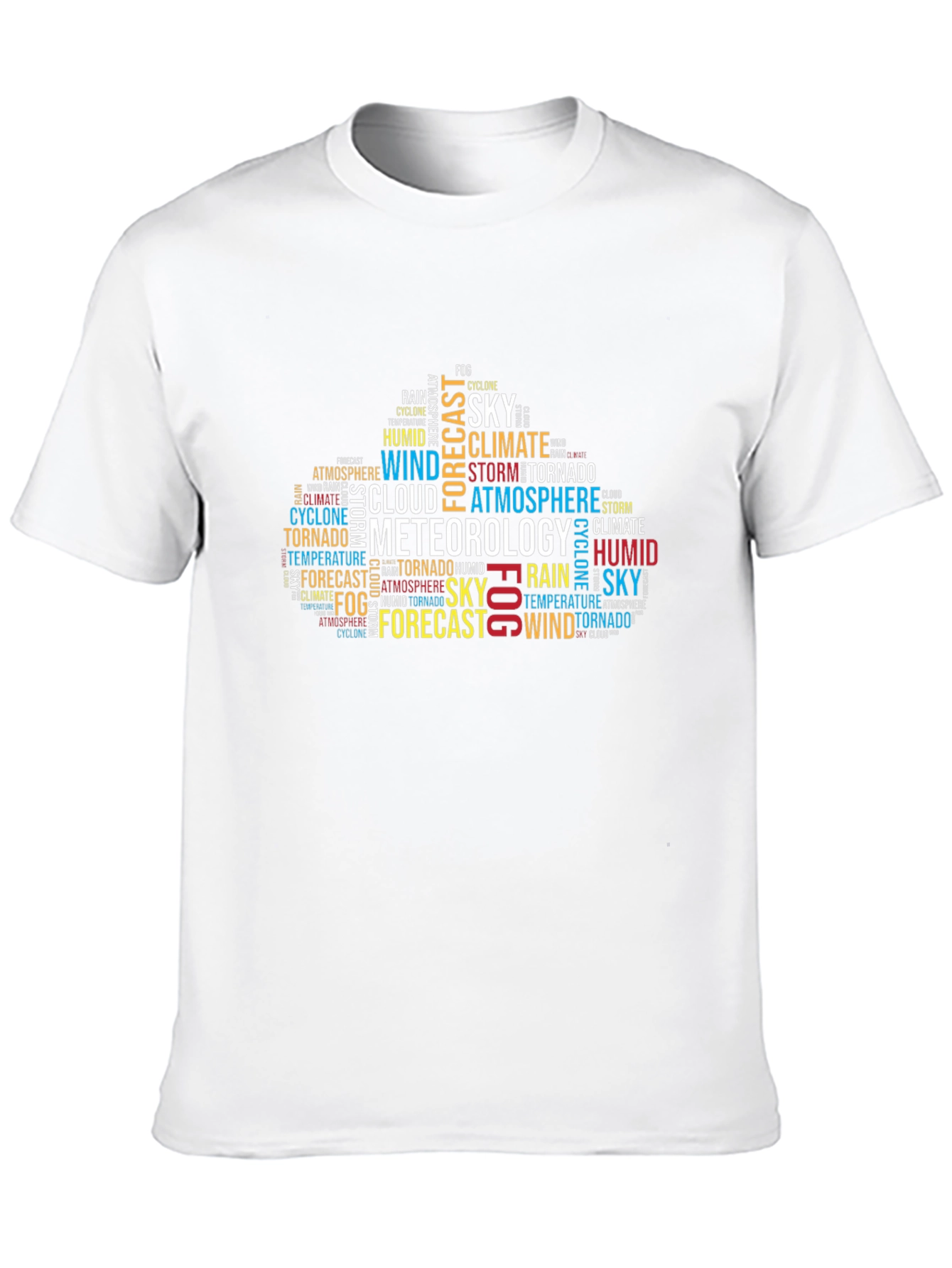 Meteorology Word Cloud Black T-Shirt