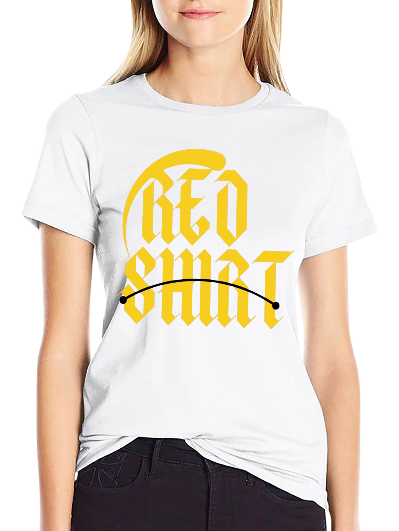 Red Shirt Gold Graphic Tee