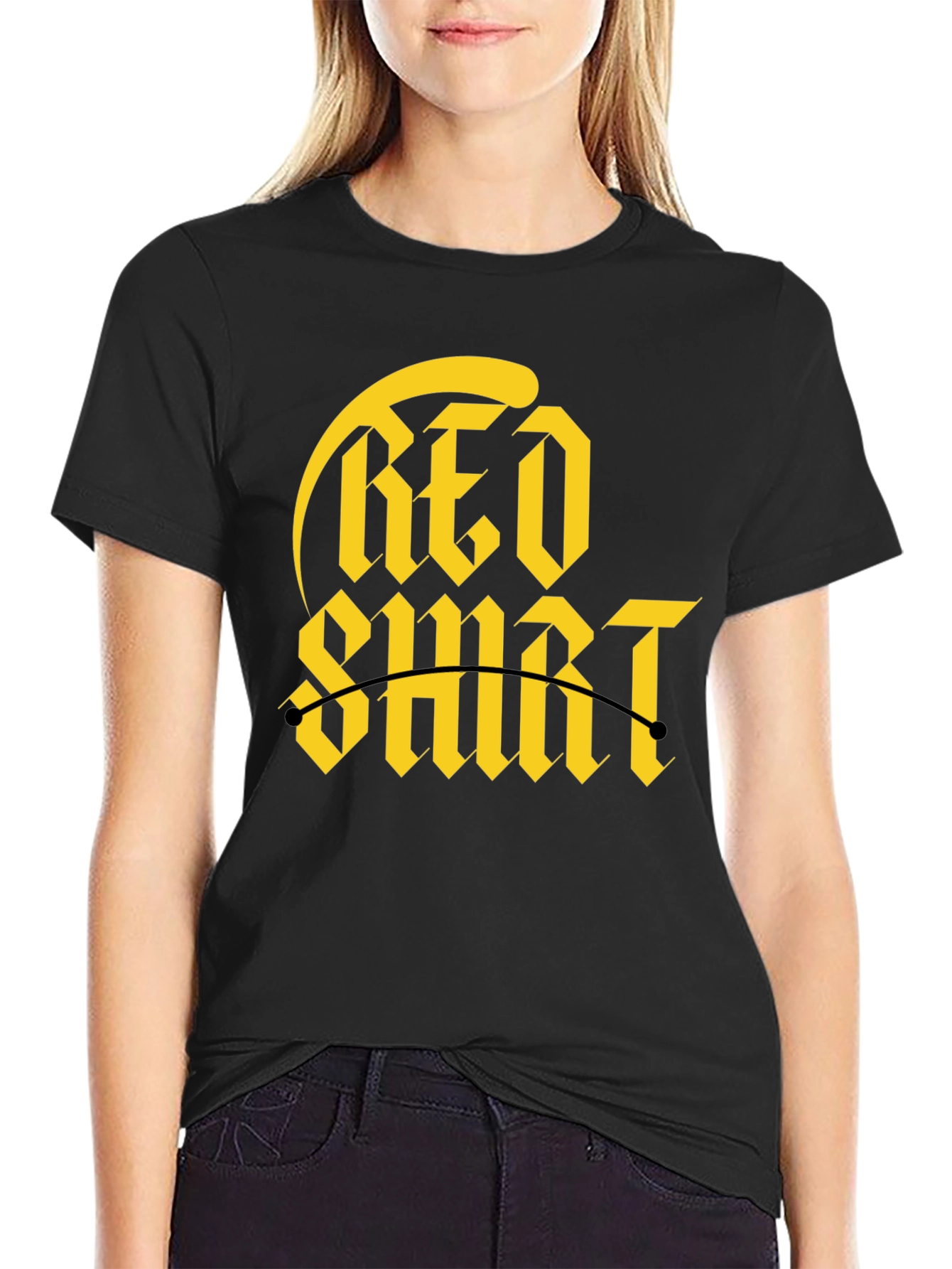 Red Shirt Gold Graphic Tee
