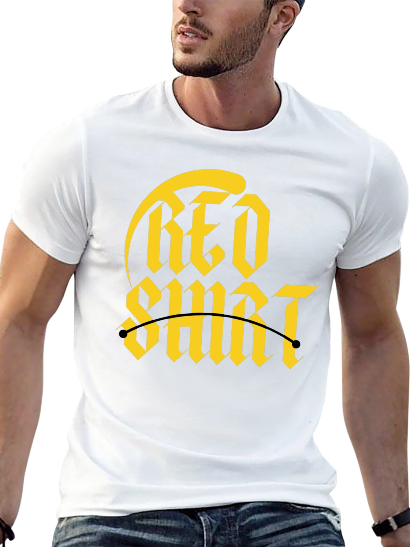 Red Shirt Gold Graphic Tee