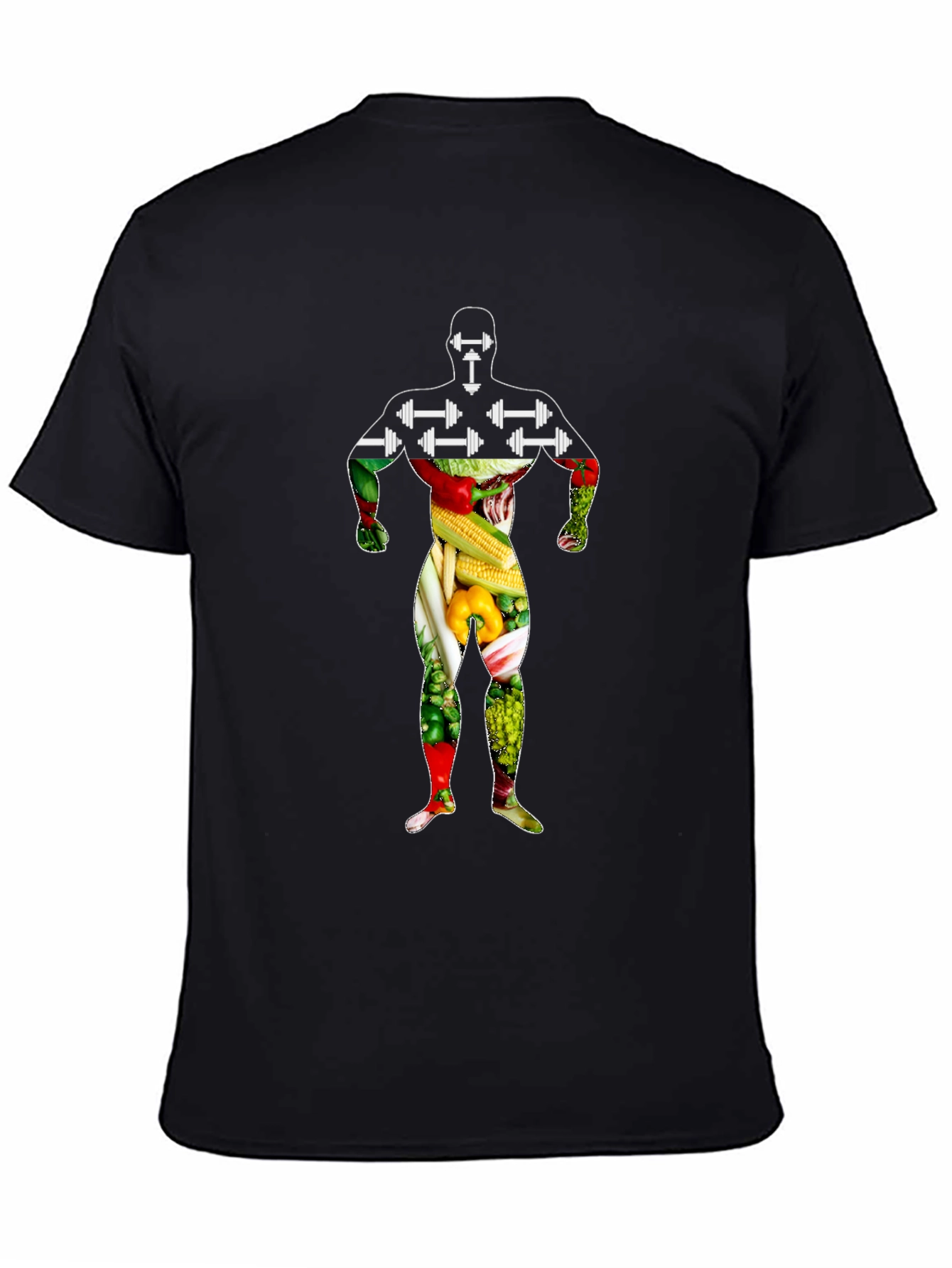 Vegan Bodybuilder T-Shirt - Black Graphic Tee