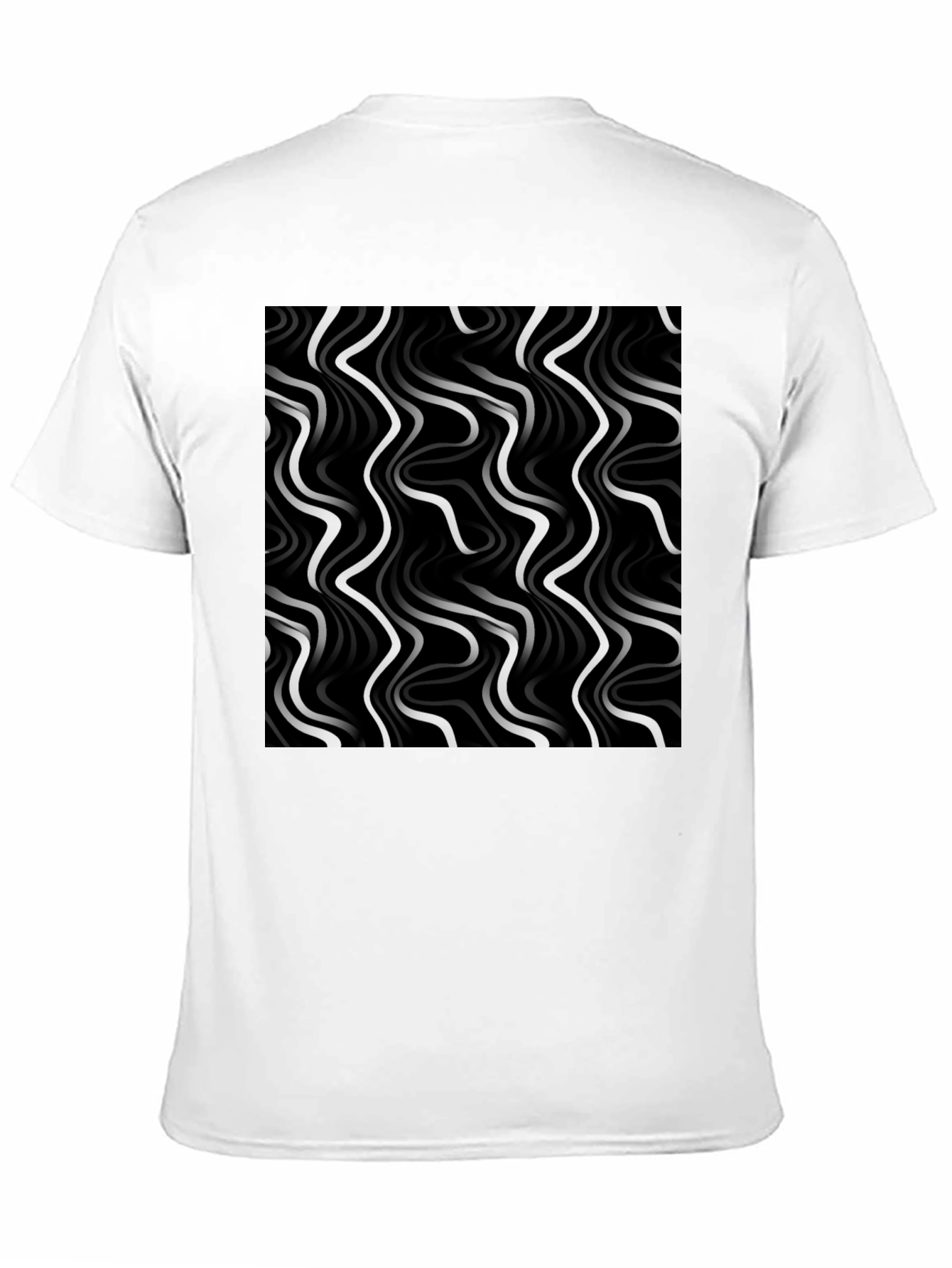 Abstract Wave Pattern T-Shirt - Stylish Mens Tee