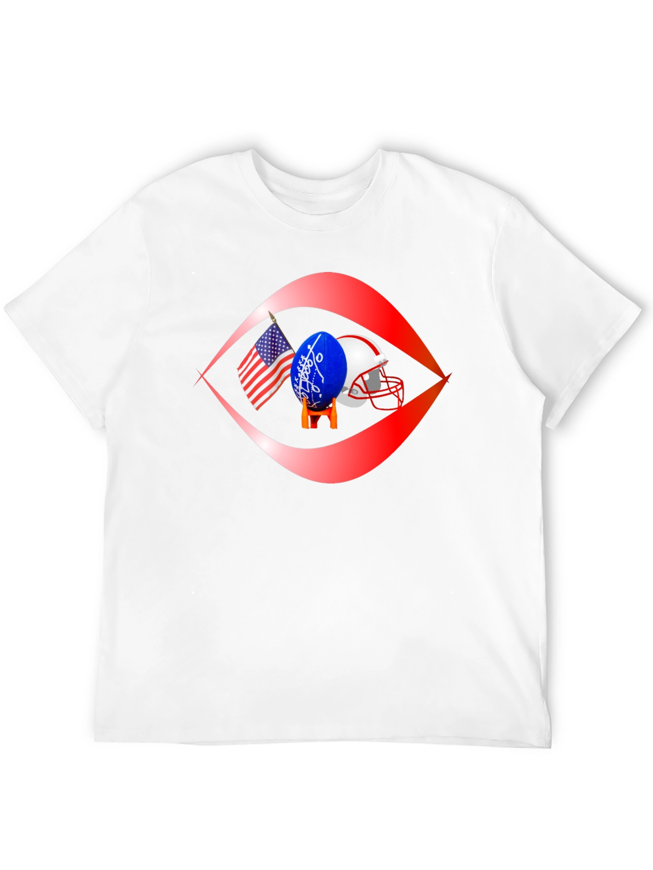 Patriotic Football Graphic T-Shirt