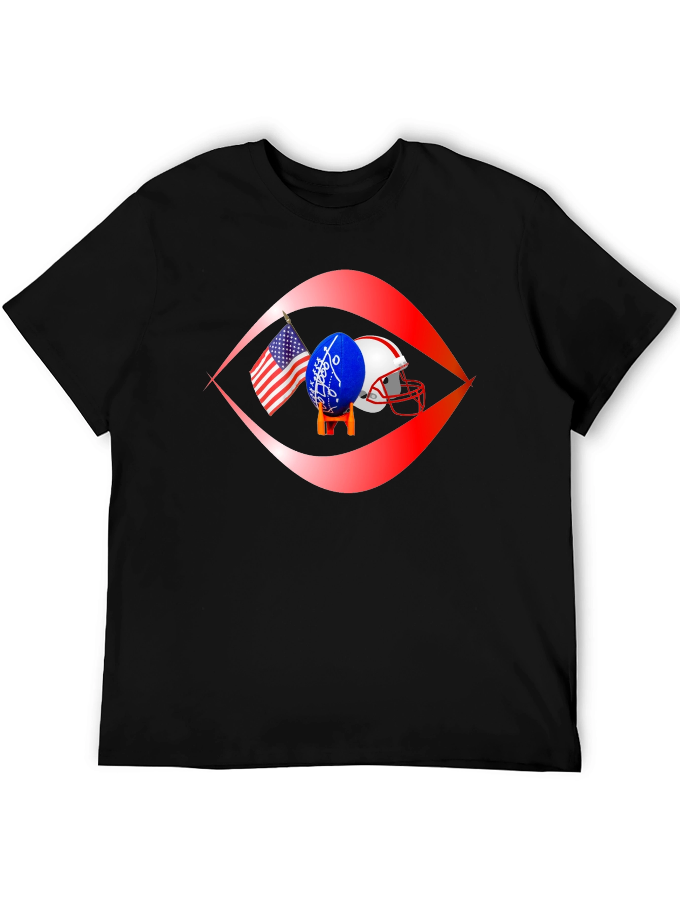 Patriotic Football Graphic T-Shirt