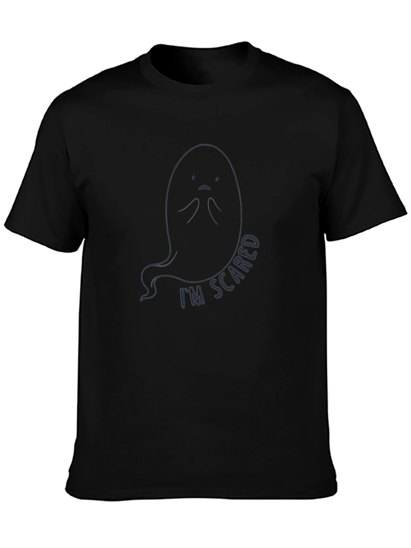 Scared Ghost Graphic Tee - Spooky Season T-Shirt