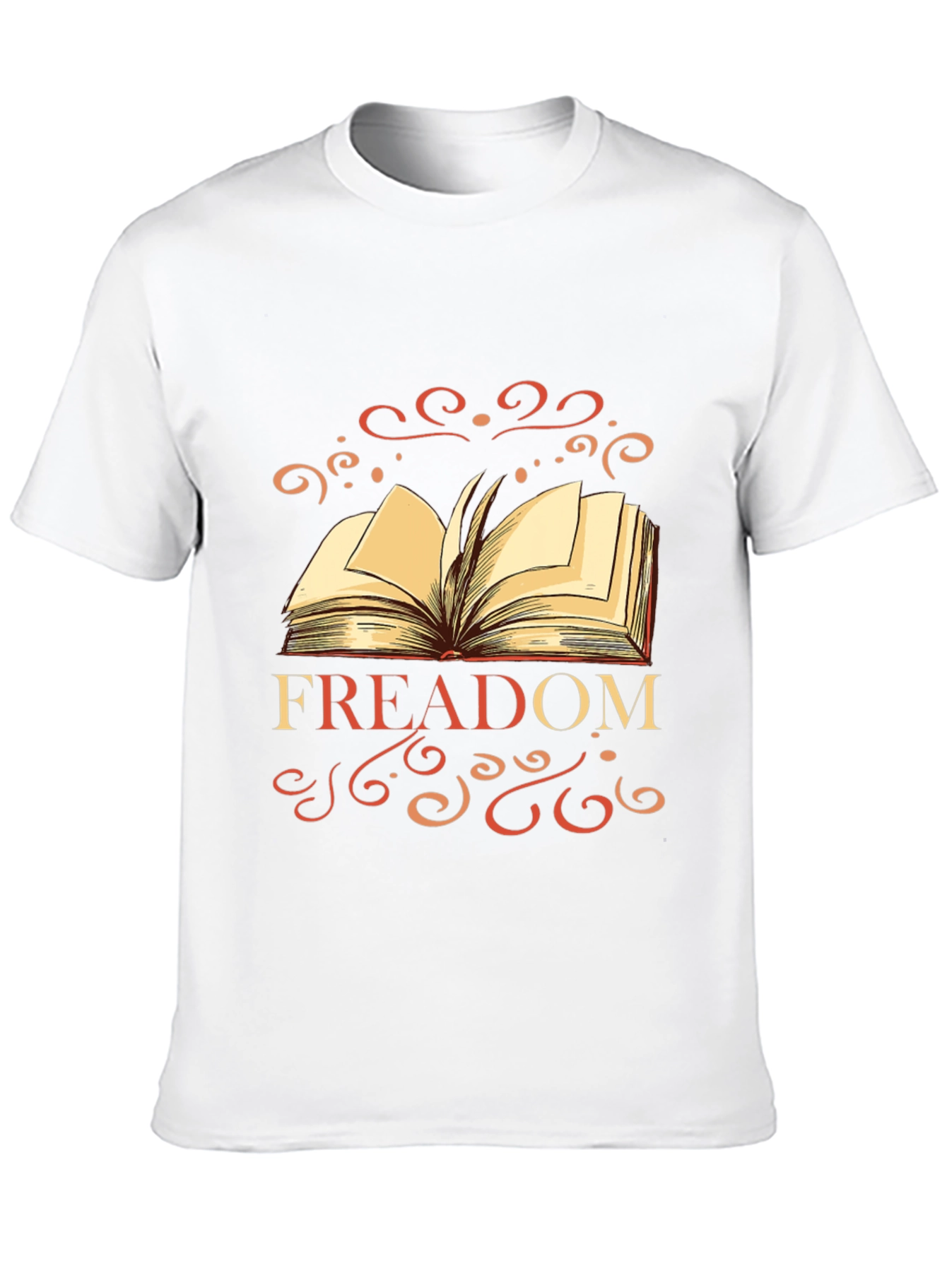 FREADOM Book Graphic Tee - Black Cotton Blend T-Shirt