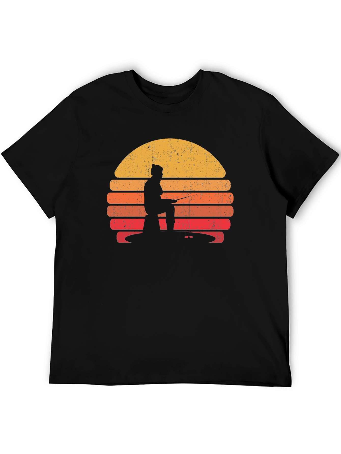 Retro Fishing Sunset T-Shirt