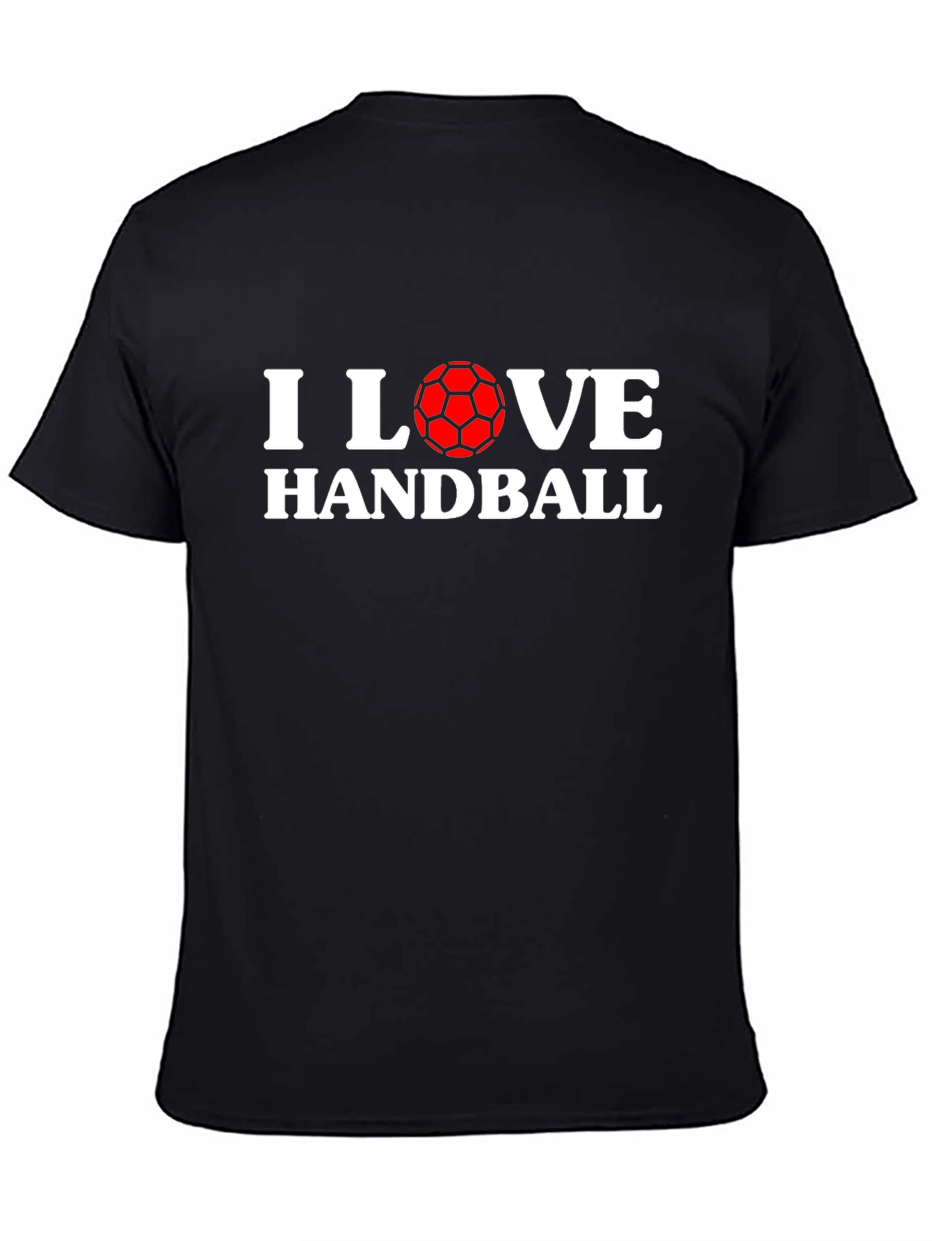 I Love Handball Graphic T-Shirt - Black Cotton Tee