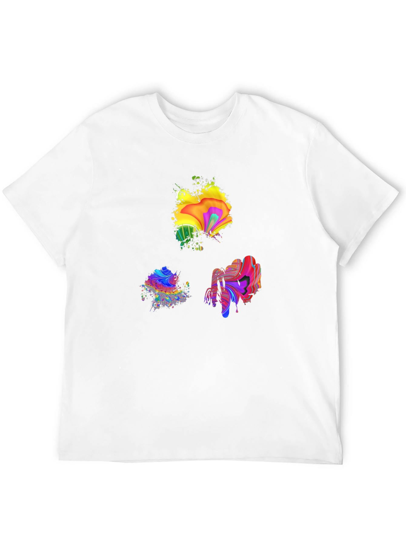 Abstract Art Splatter Black T-Shirt