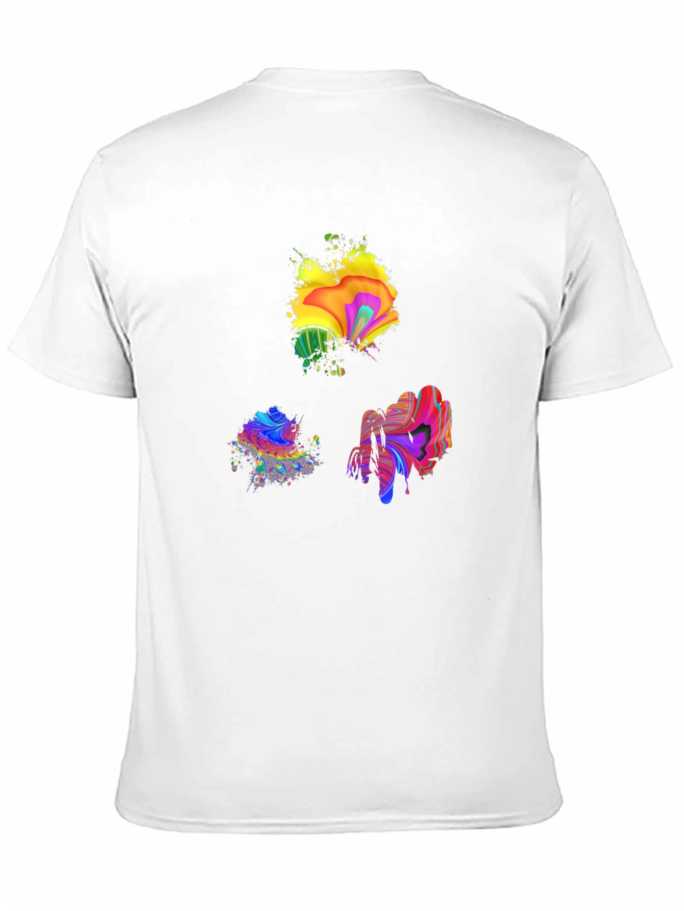 Abstract Art Splatter Black T-Shirt
