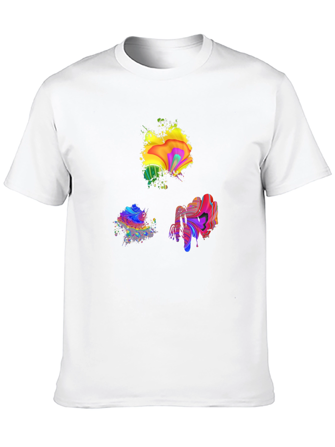 Abstract Art Splatter Black T-Shirt