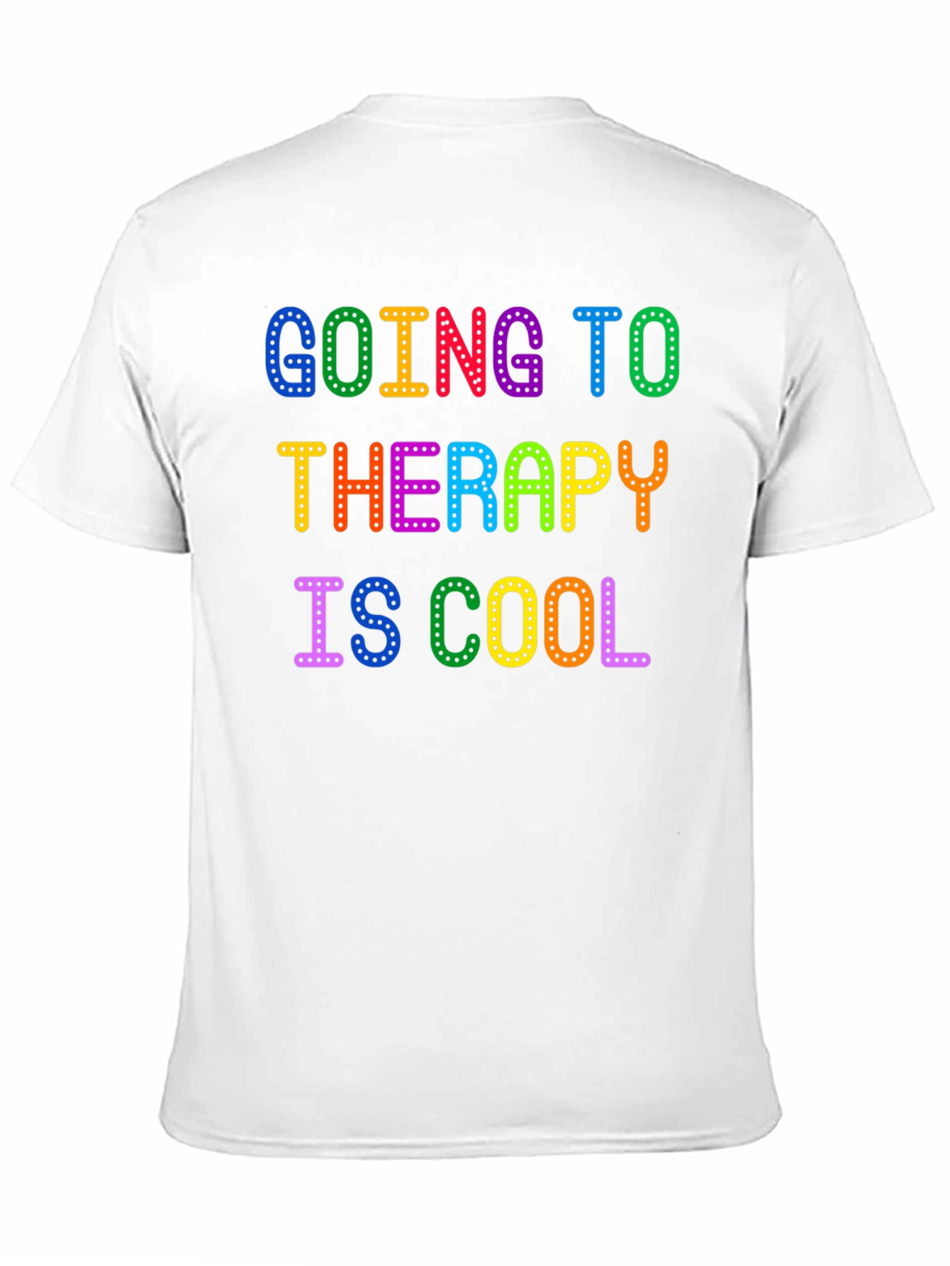 Therapy is Cool Rainbow Text T-Shirt
