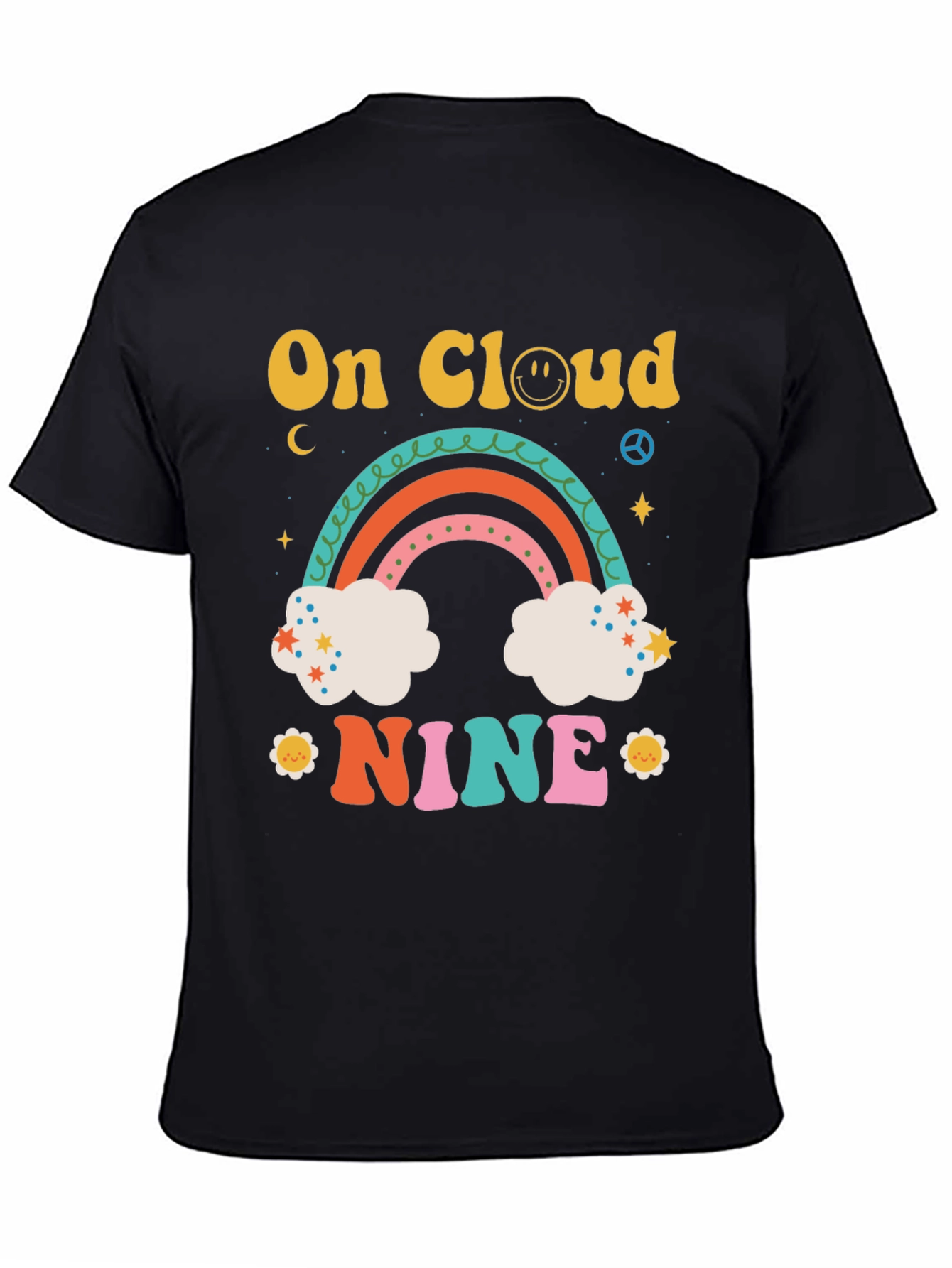 On Cloud Nine Graphic Tee Retro Rainbow