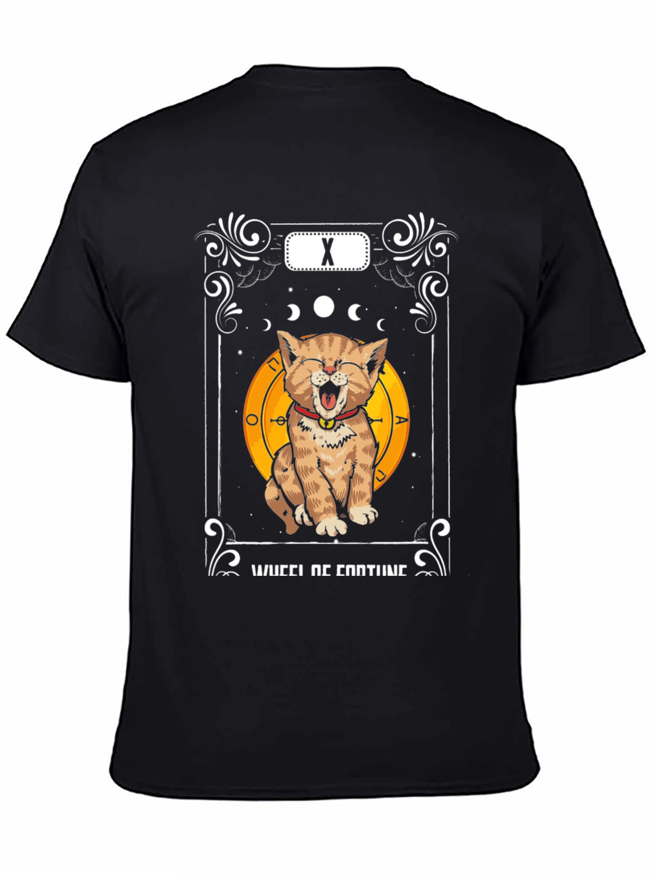 Funny Cat Tarot Card Wheel of Fortune T-Shirt