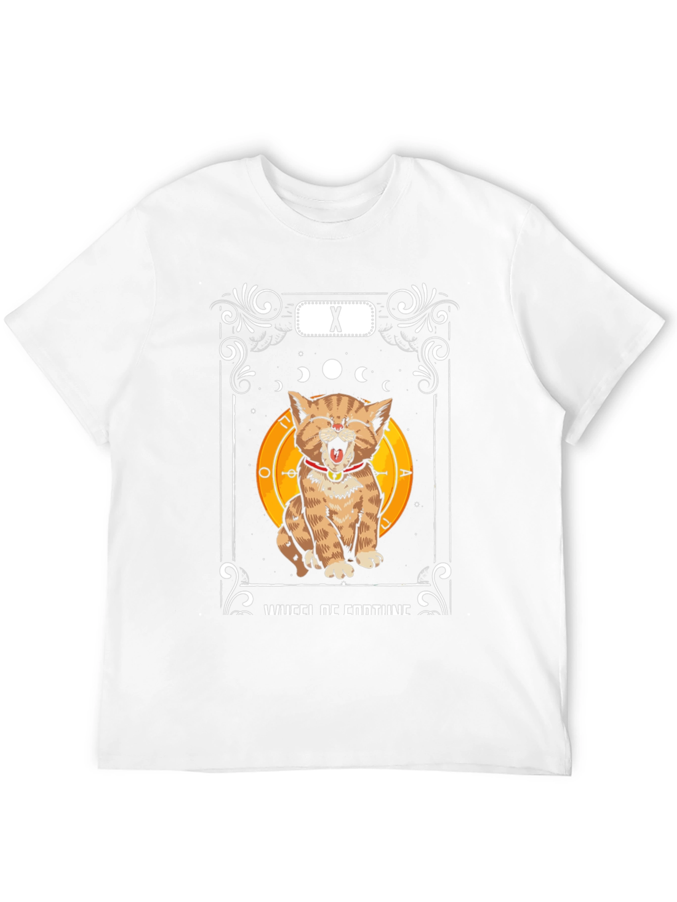Funny Cat Tarot Card Wheel of Fortune T-Shirt