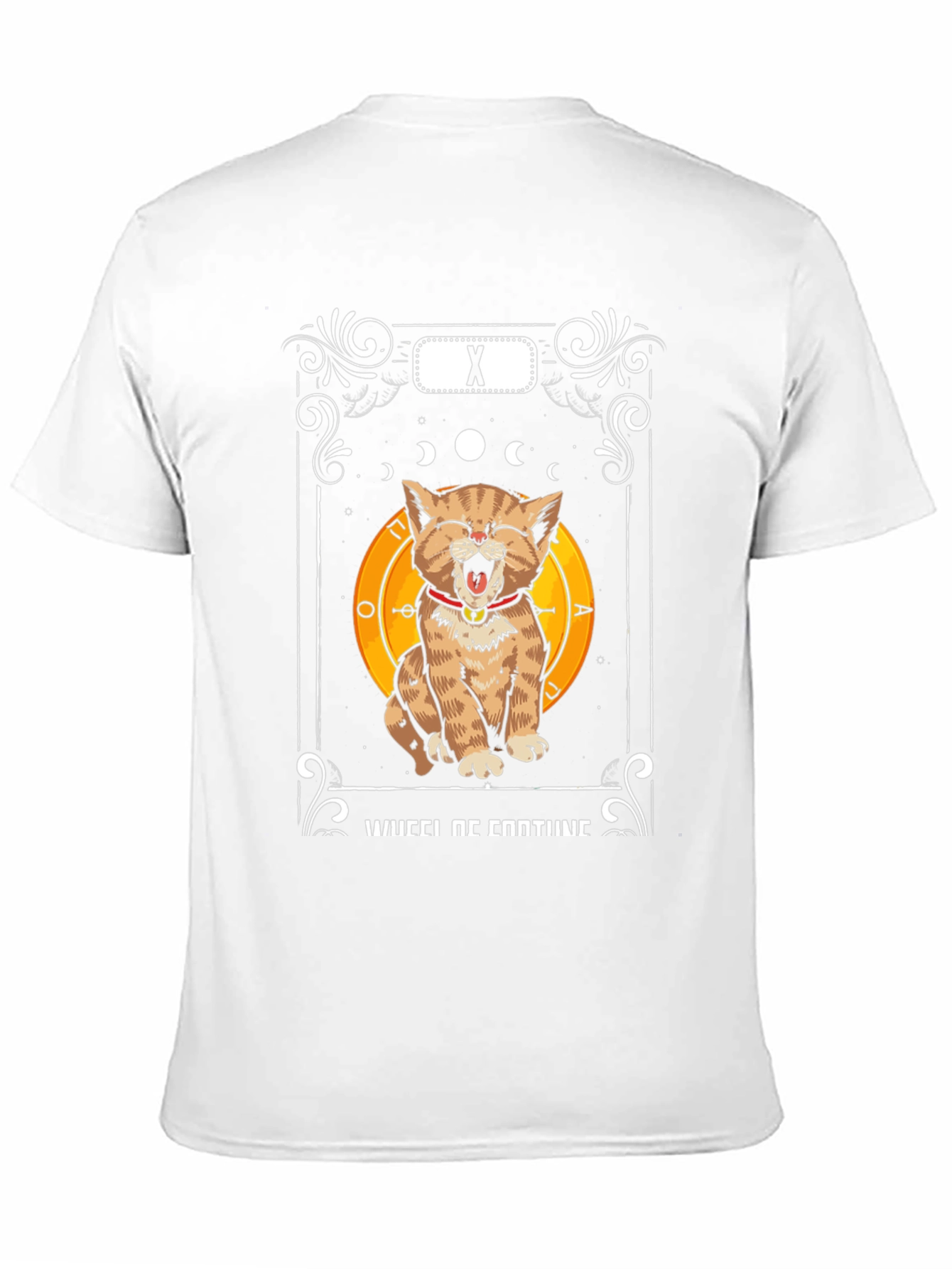 Funny Cat Tarot Card Wheel of Fortune T-Shirt