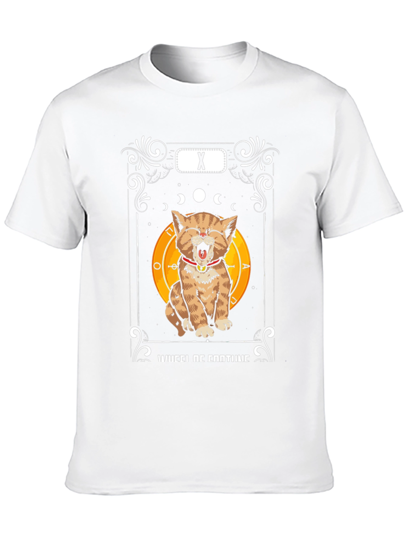 Funny Cat Tarot Card Wheel of Fortune T-Shirt