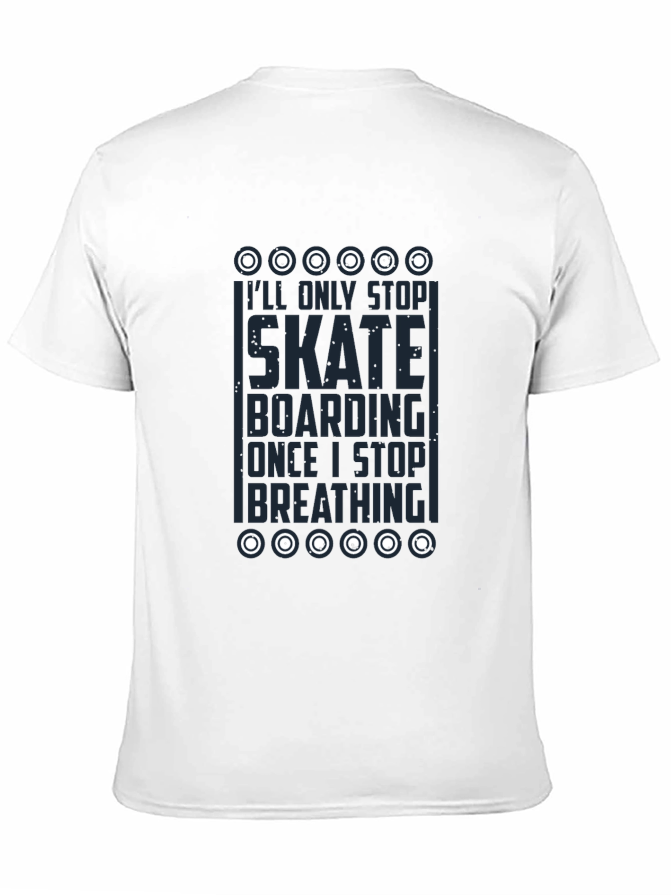 Skateboarding Graphic Print T-Shirt - Black