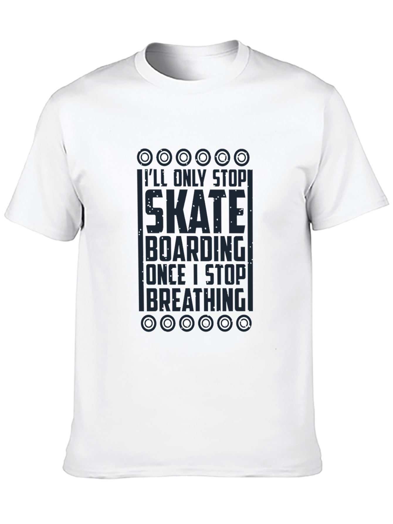 Skateboarding Graphic Print T-Shirt - Black