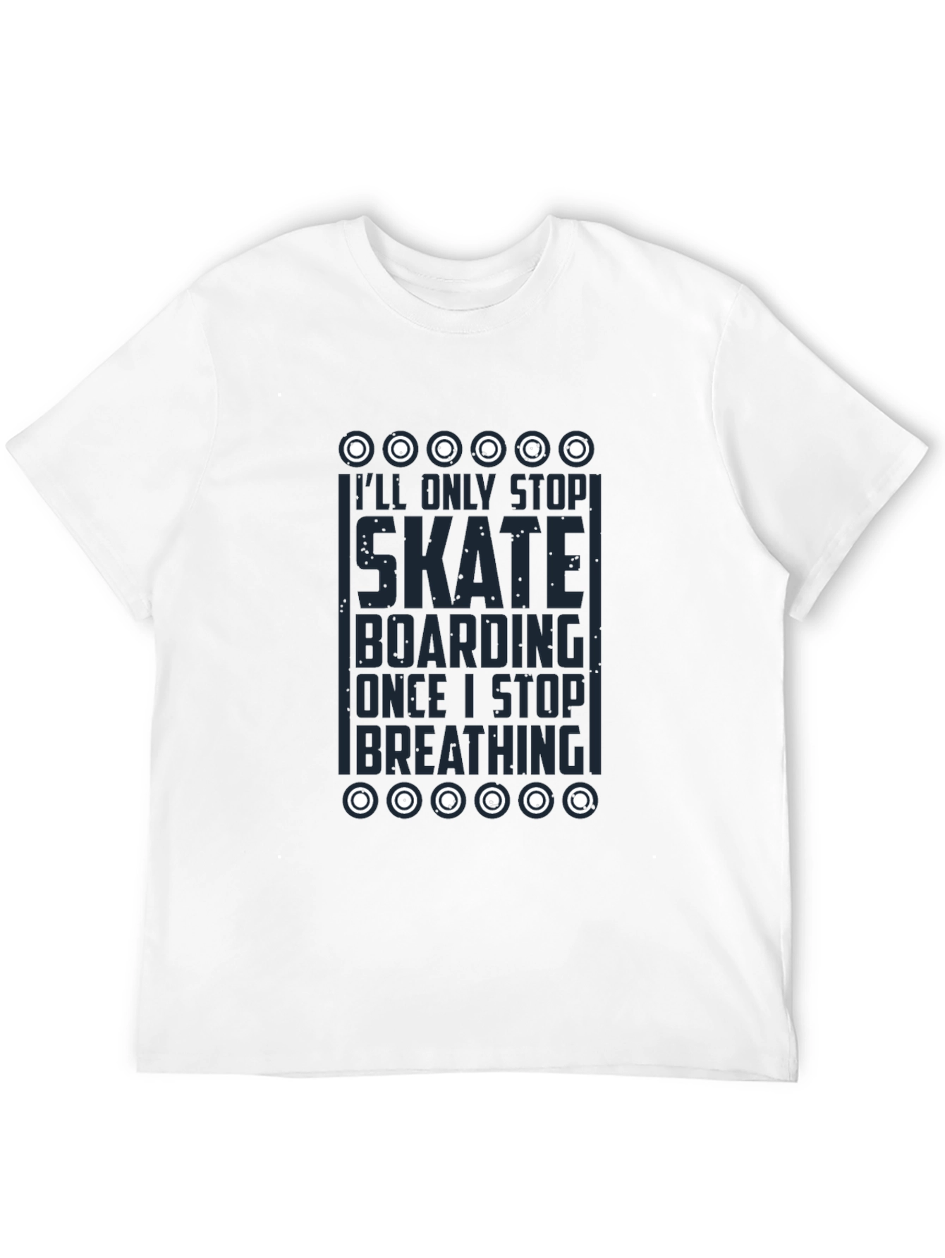 Skateboarding Graphic Print T-Shirt - Black
