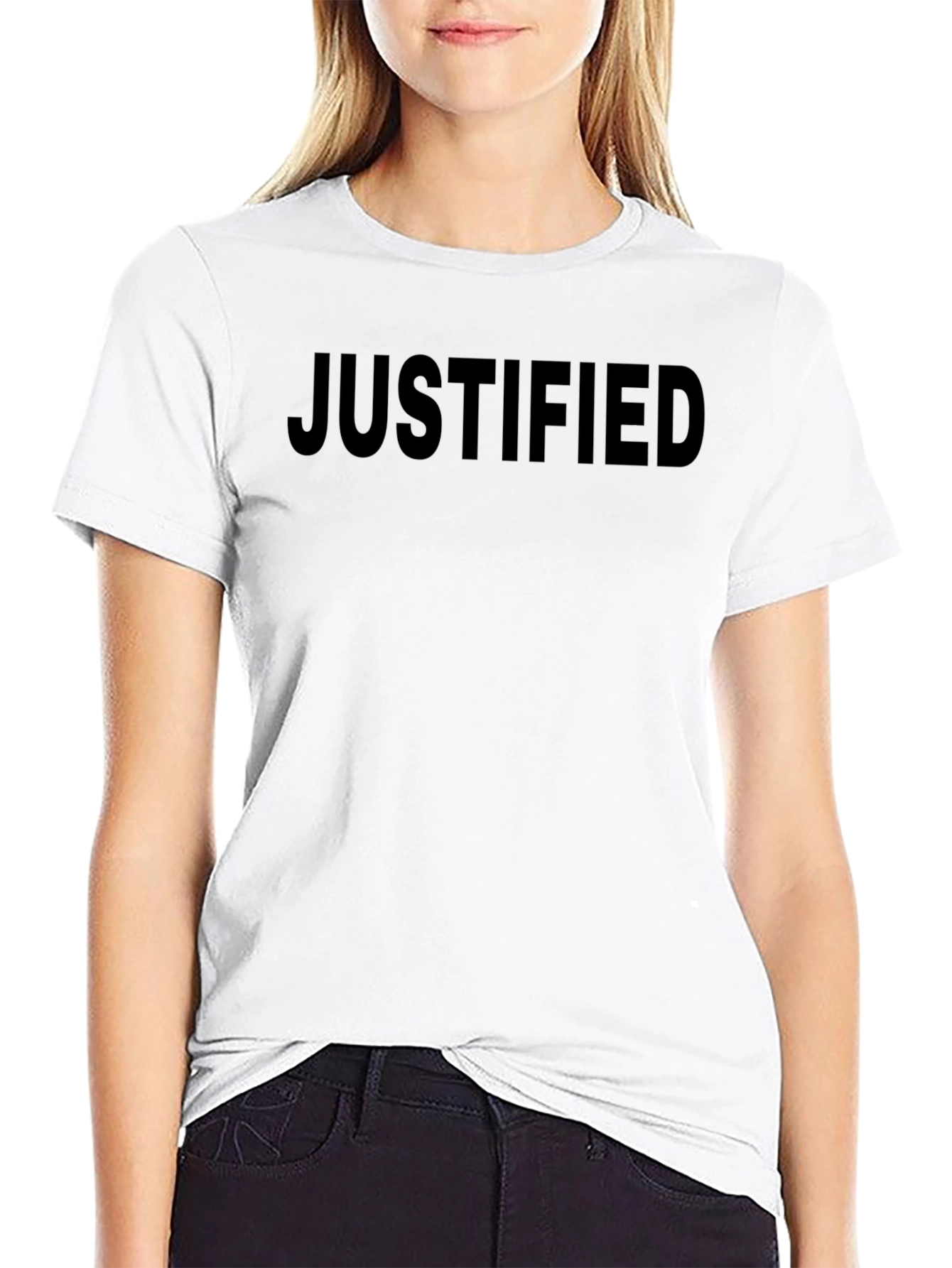 Justified Black Graphic Tee - Mens Casual Shirt
