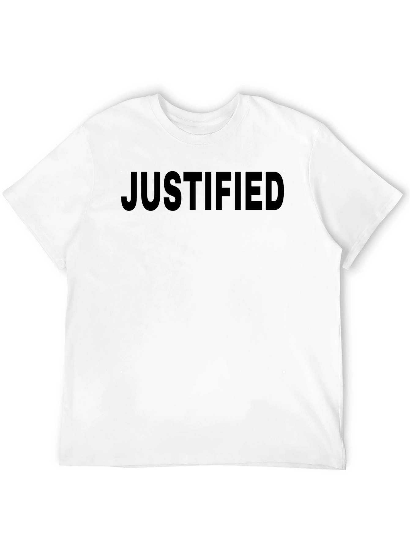 Justified Black Graphic Tee - Mens Casual Shirt