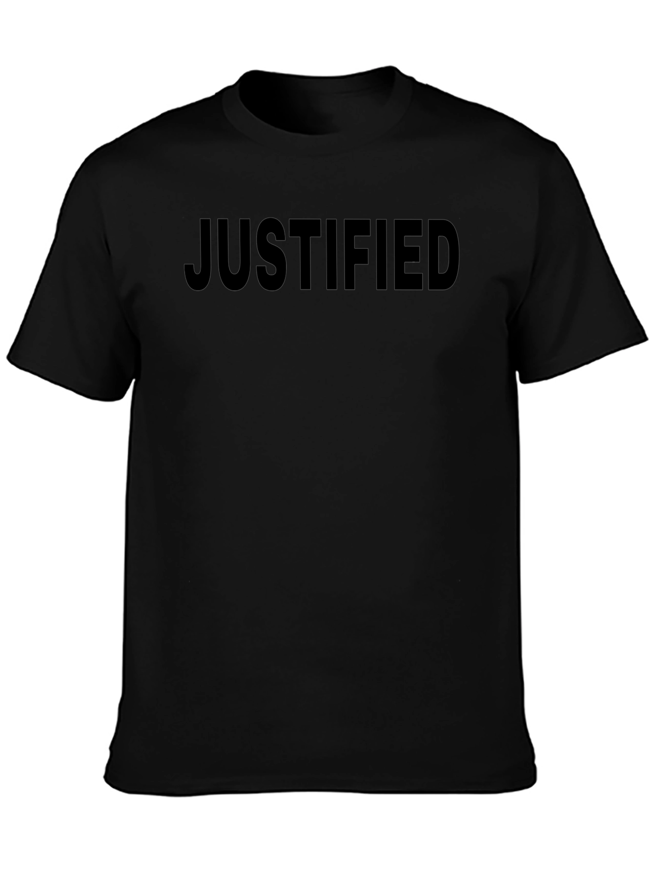 Justified Black Graphic Tee - Mens Casual Shirt