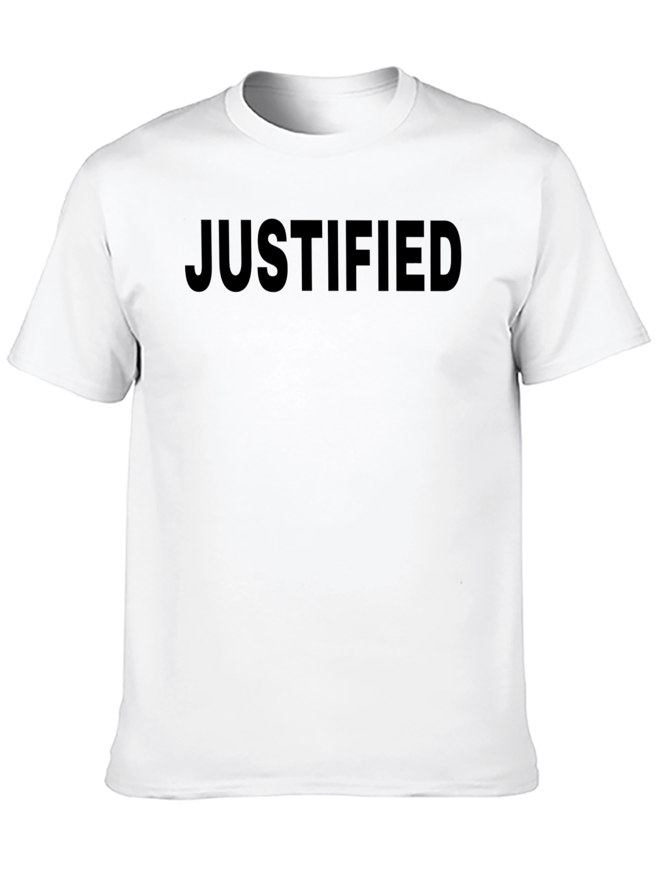 Justified Black Graphic Tee - Mens Casual Shirt