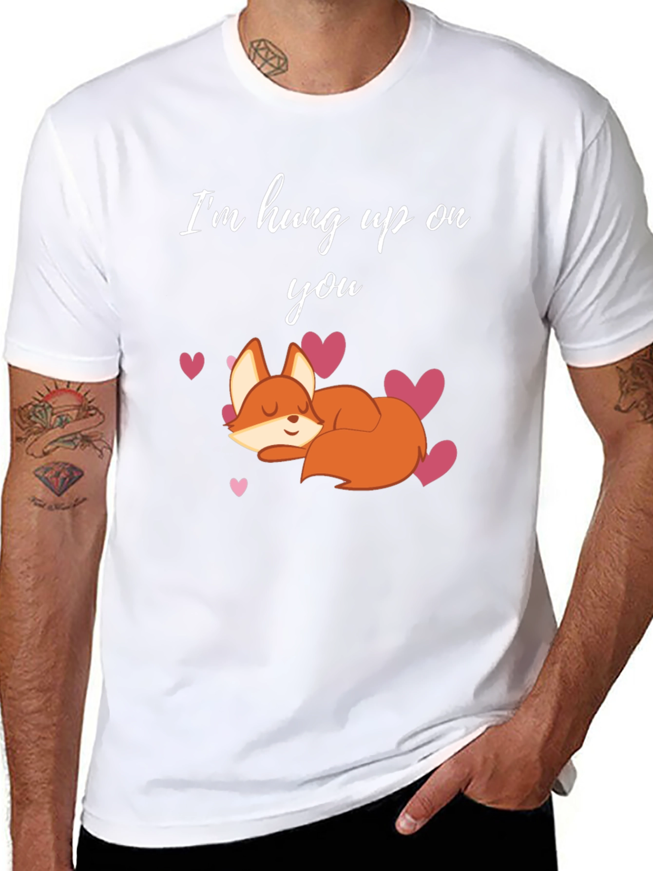 Im Hung Up On You Fox Valentines Day T-Shirt