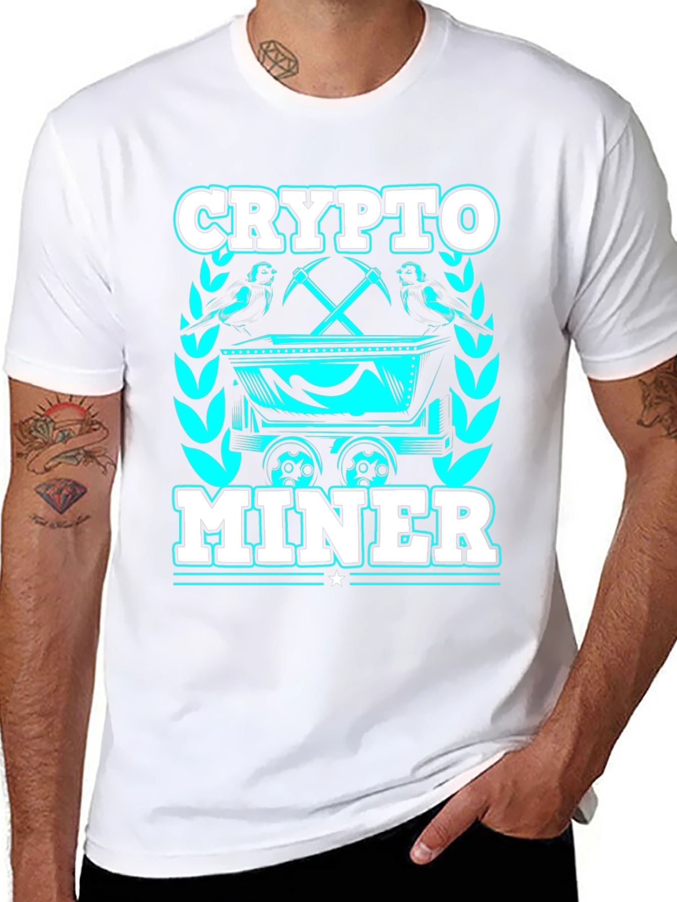 Crypto Miner Graphic T-Shirt - Black