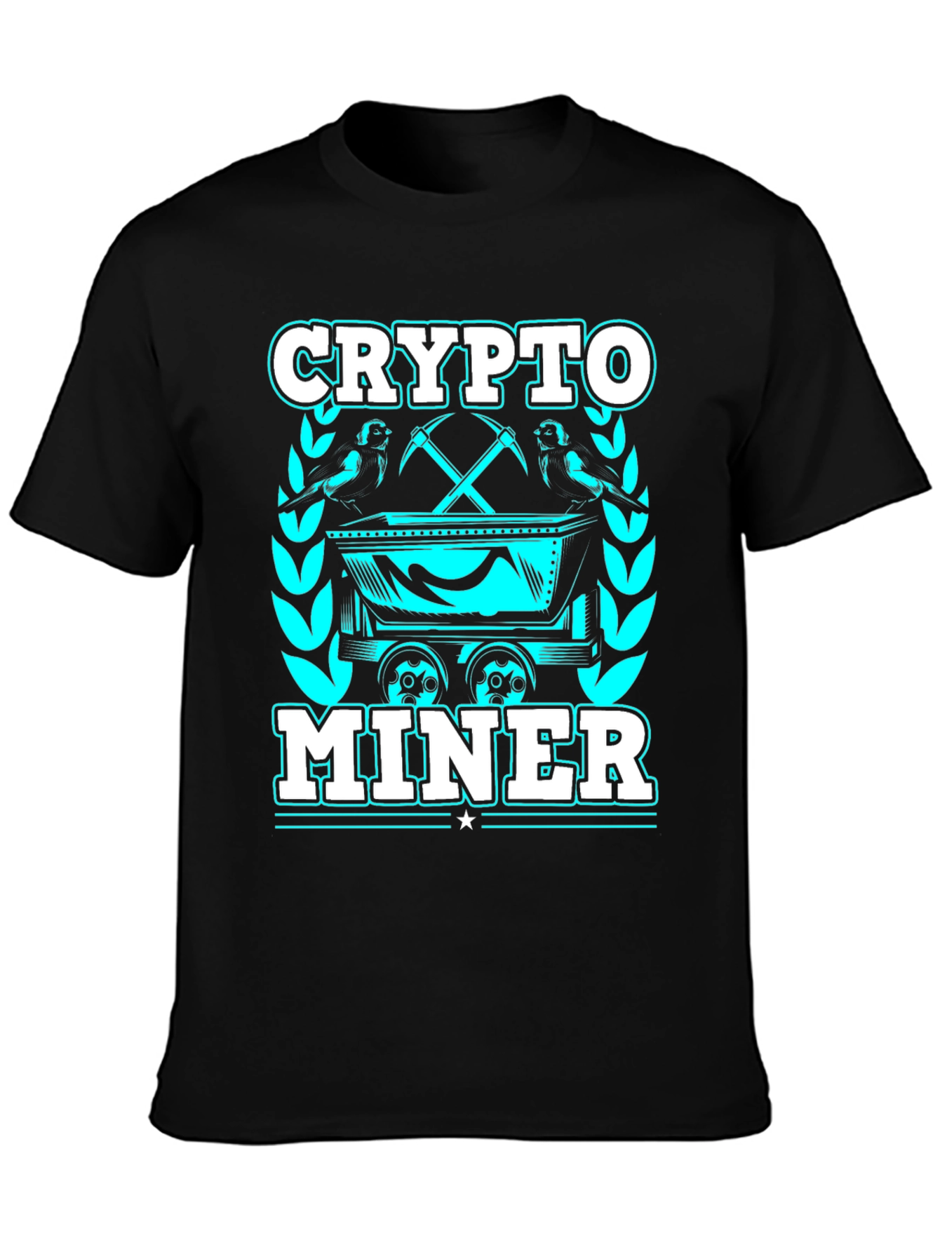 Crypto Miner Graphic T-Shirt - Black