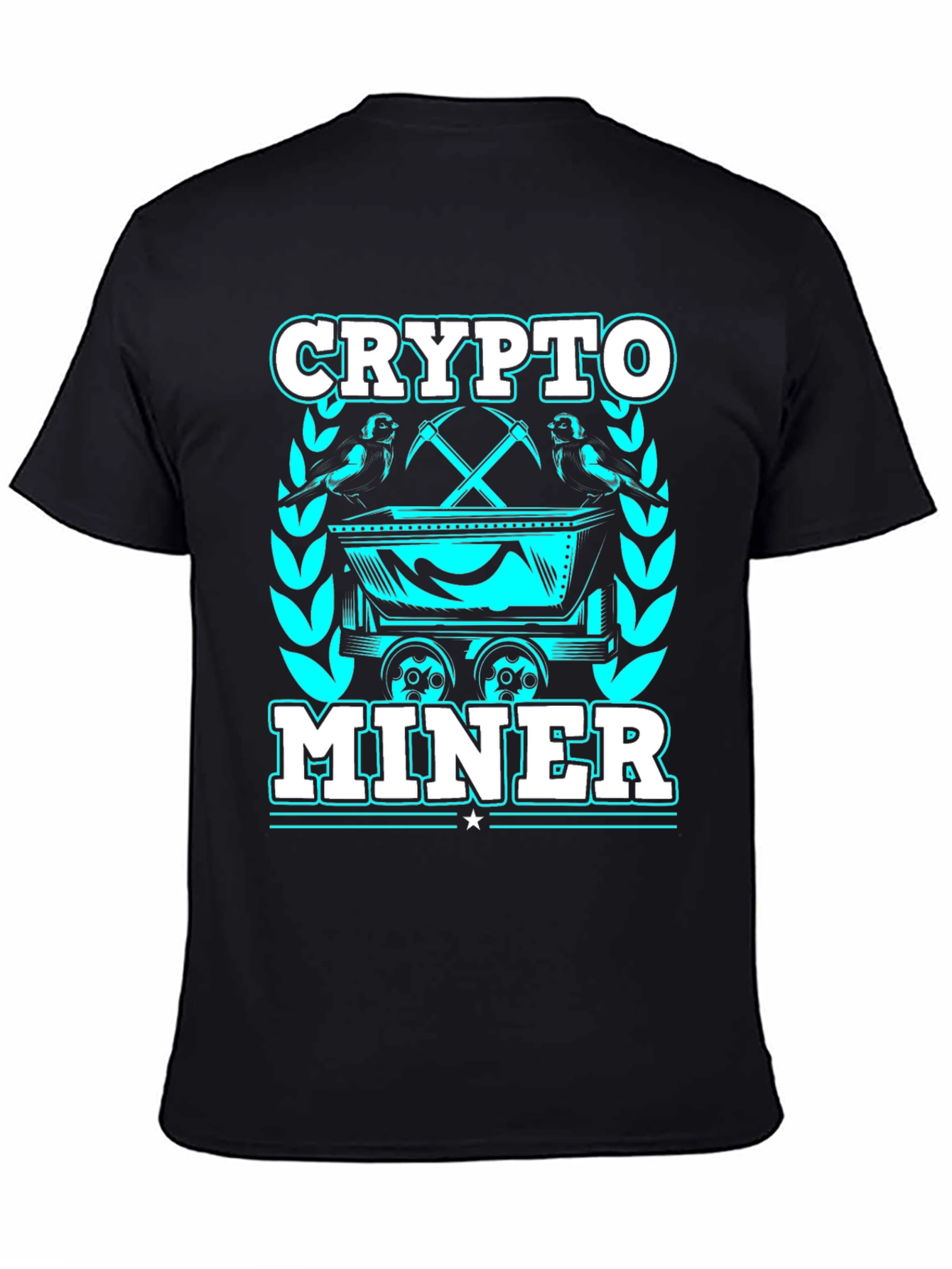 Crypto Miner Graphic T-Shirt - Black