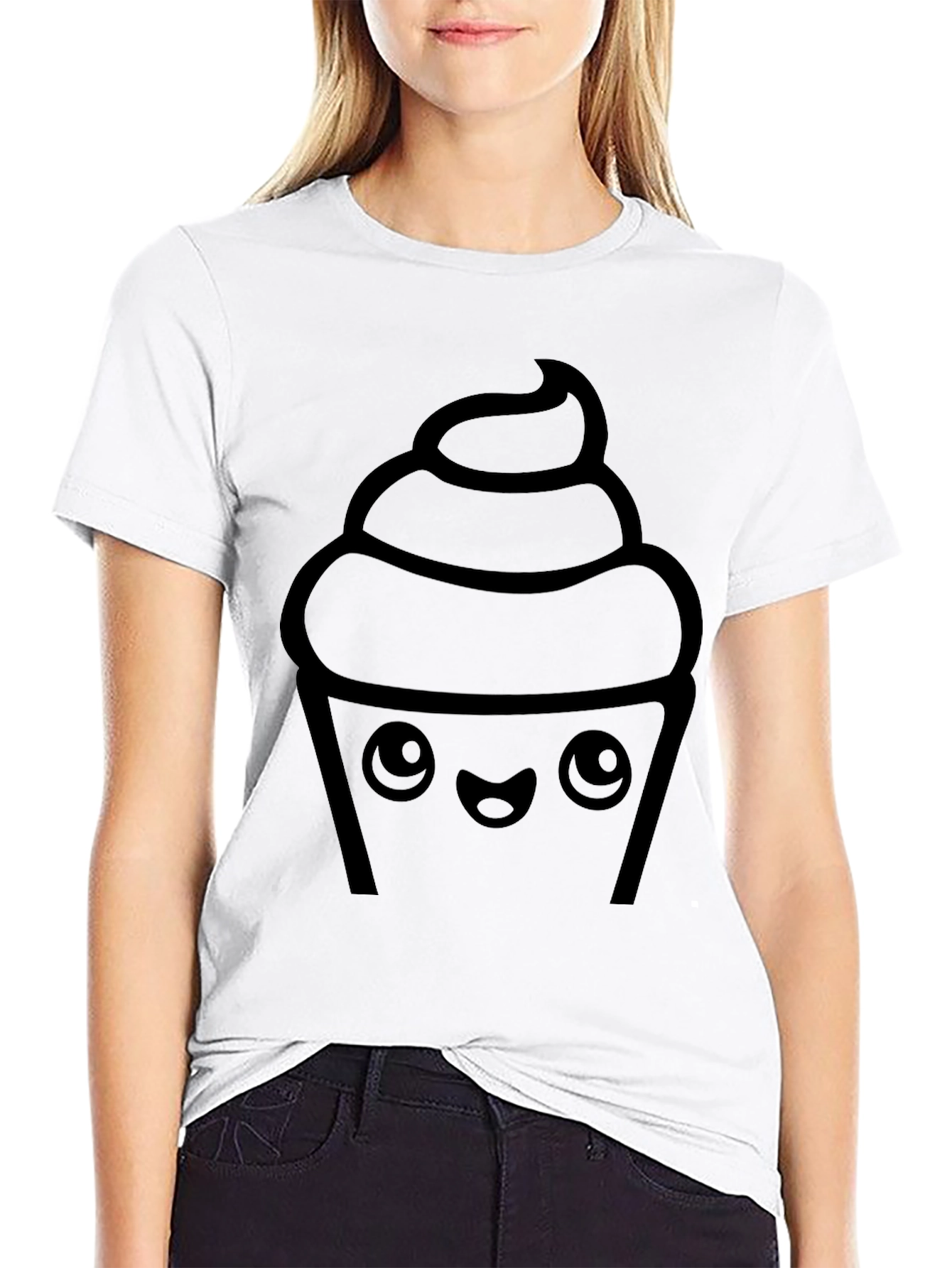 Cute Cupcake Graphic Print Tee