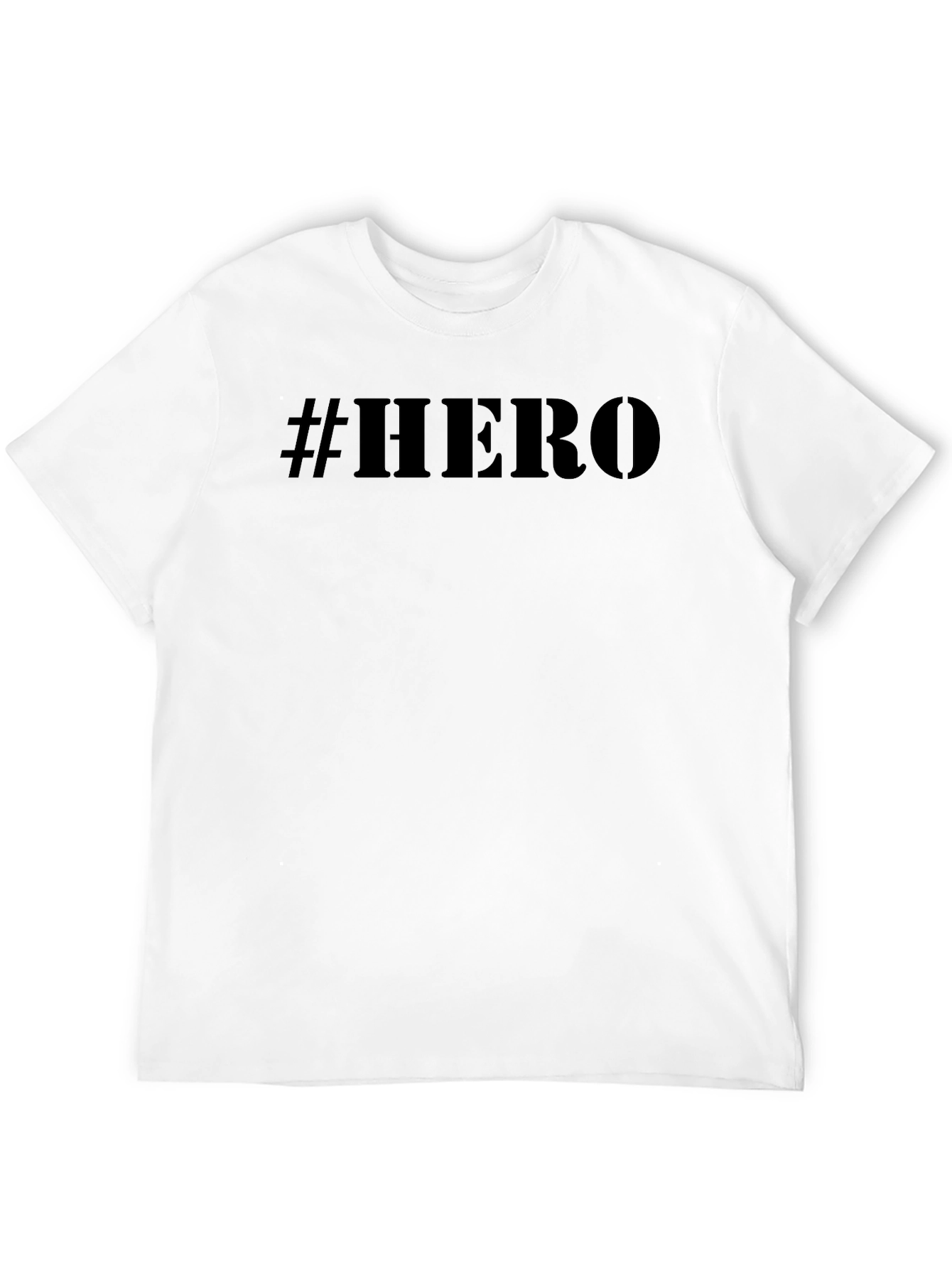 #Hero Black Graphic Print T-Shirt - Mens Casual Tee