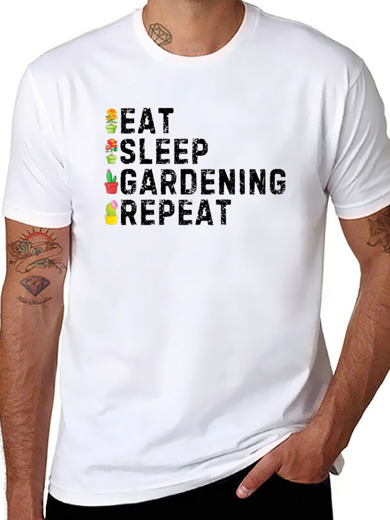 Eat Sleep Gardening Repeat T-Shirt