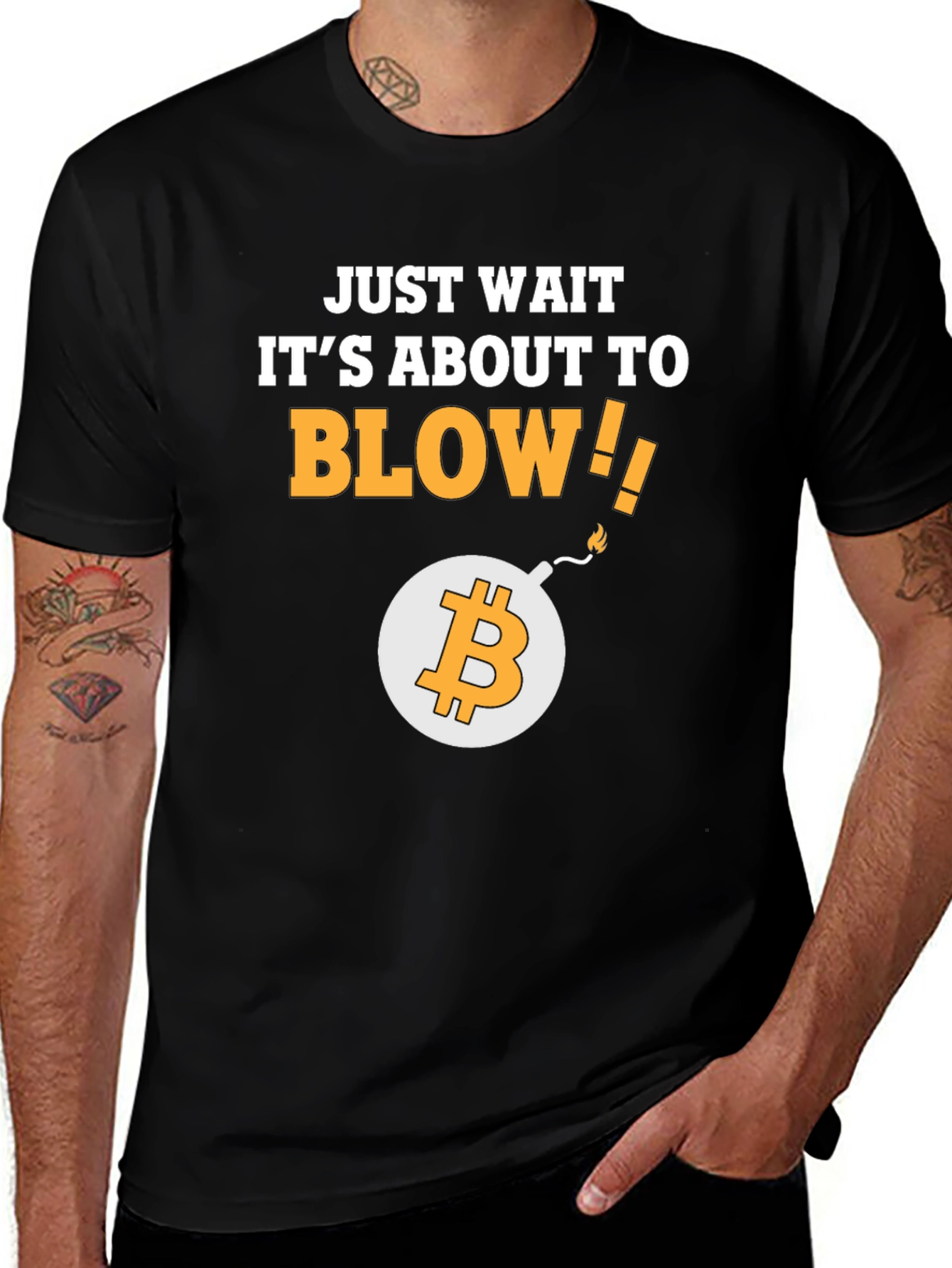 Bitcoin Blow Up Graphic T-Shirt Crypto Tee