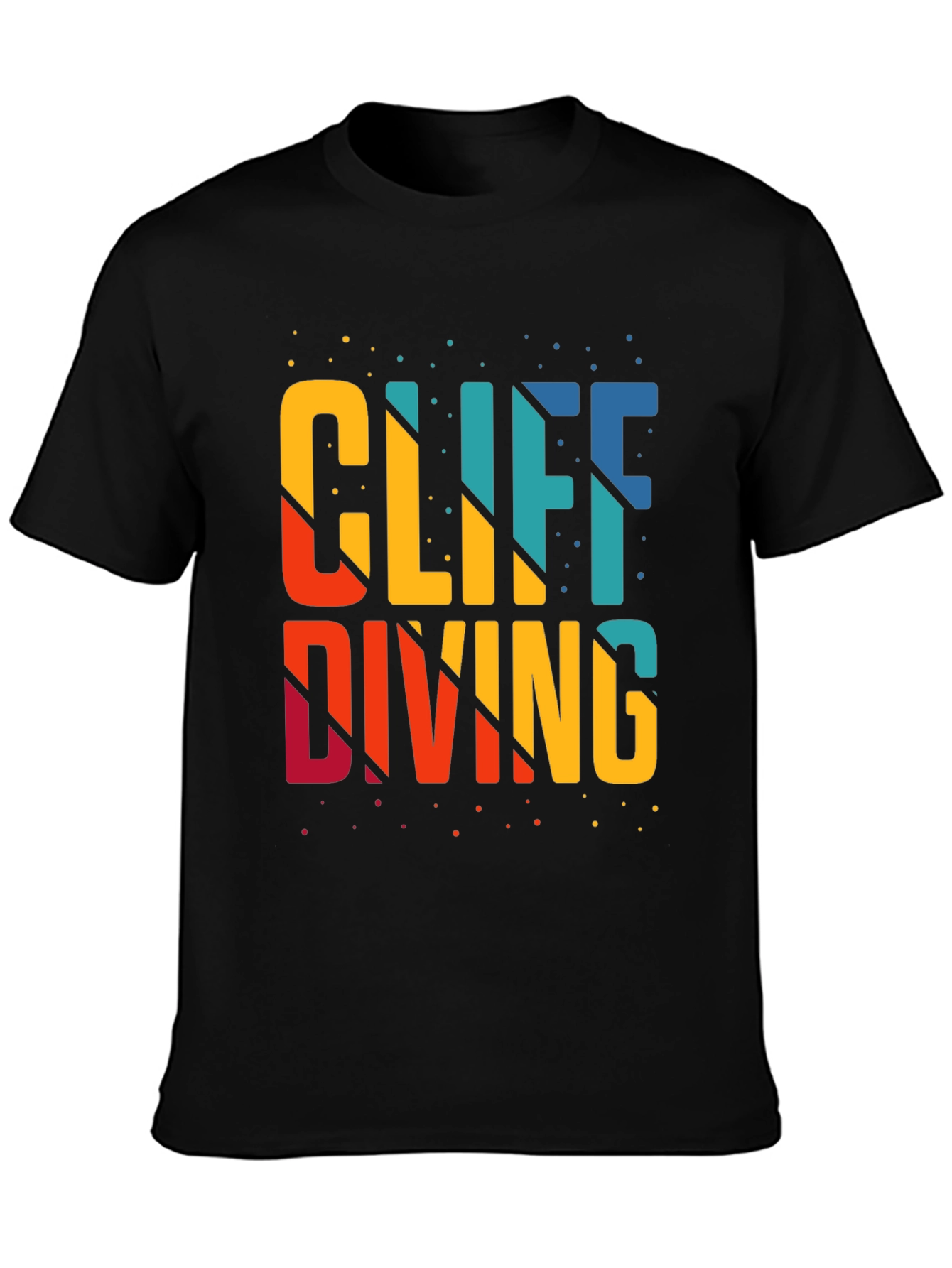 Cliff Diving Graphic T-Shirt - Black Tee