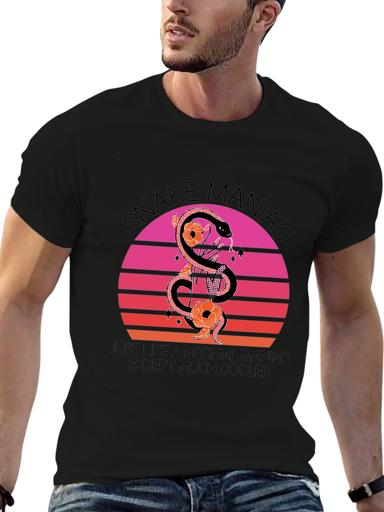 Snake Maniac Graphic Tee - Cool & Unique Design