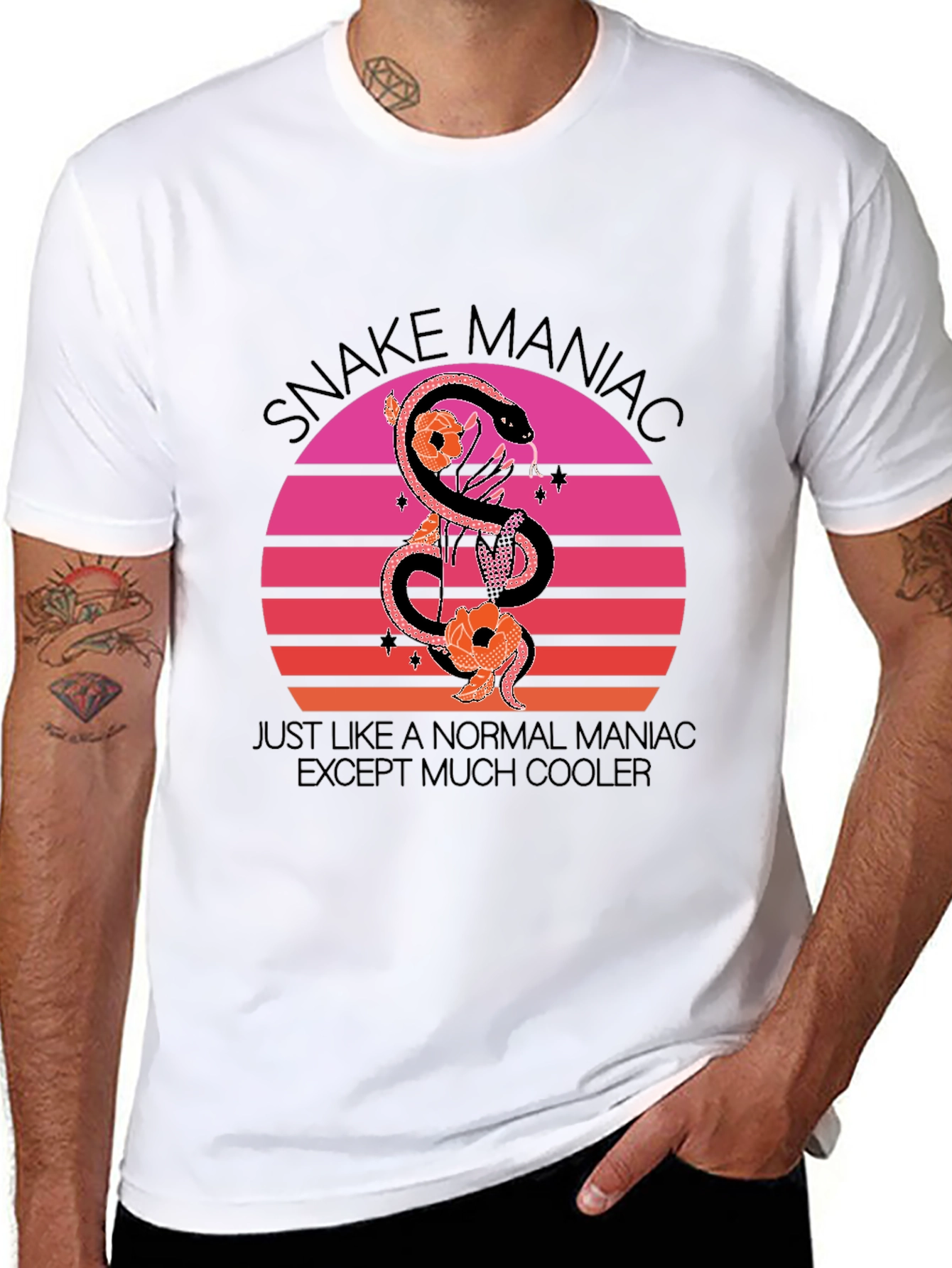 Snake Maniac Graphic Tee - Cool & Unique Design