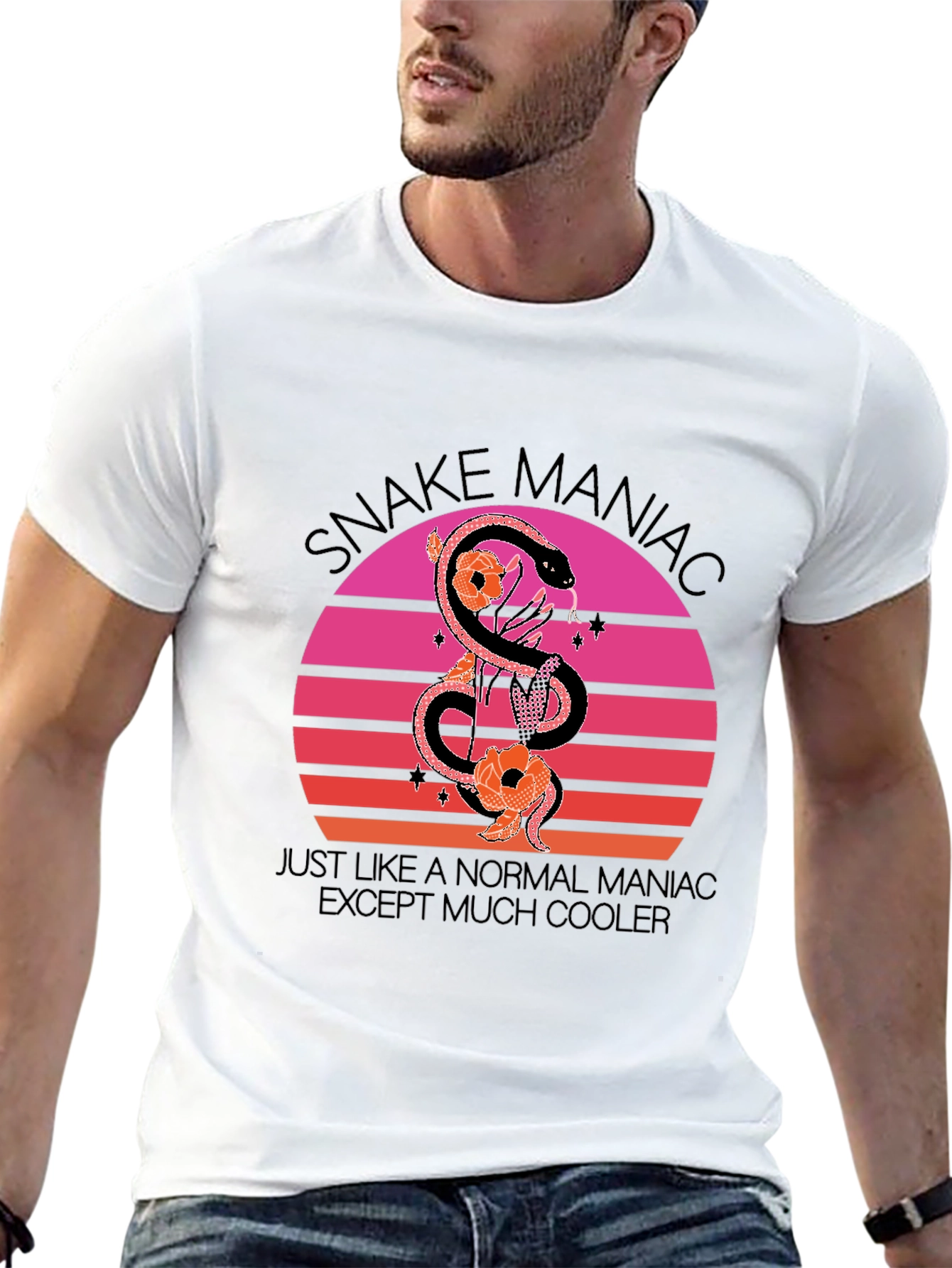 Snake Maniac Graphic Tee - Cool & Unique Design