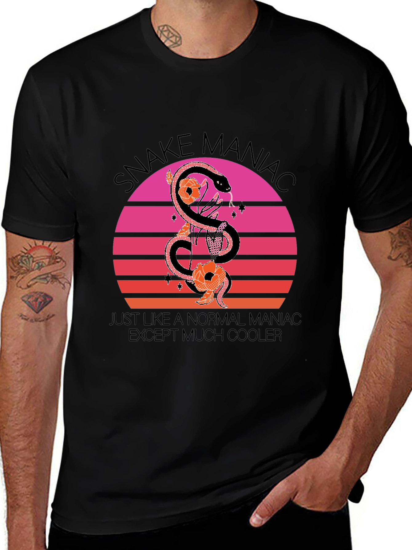 Snake Maniac Graphic Tee - Cool & Unique Design
