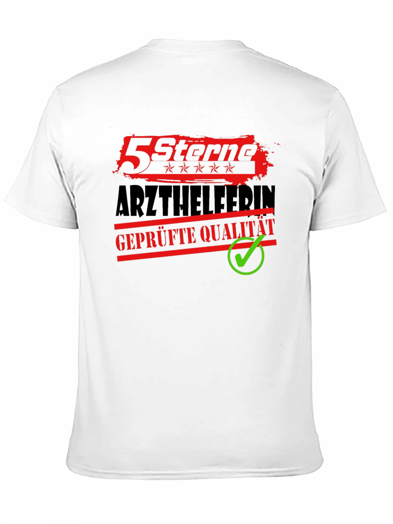5 Sterne Arzthelferin Black Graphic Tee